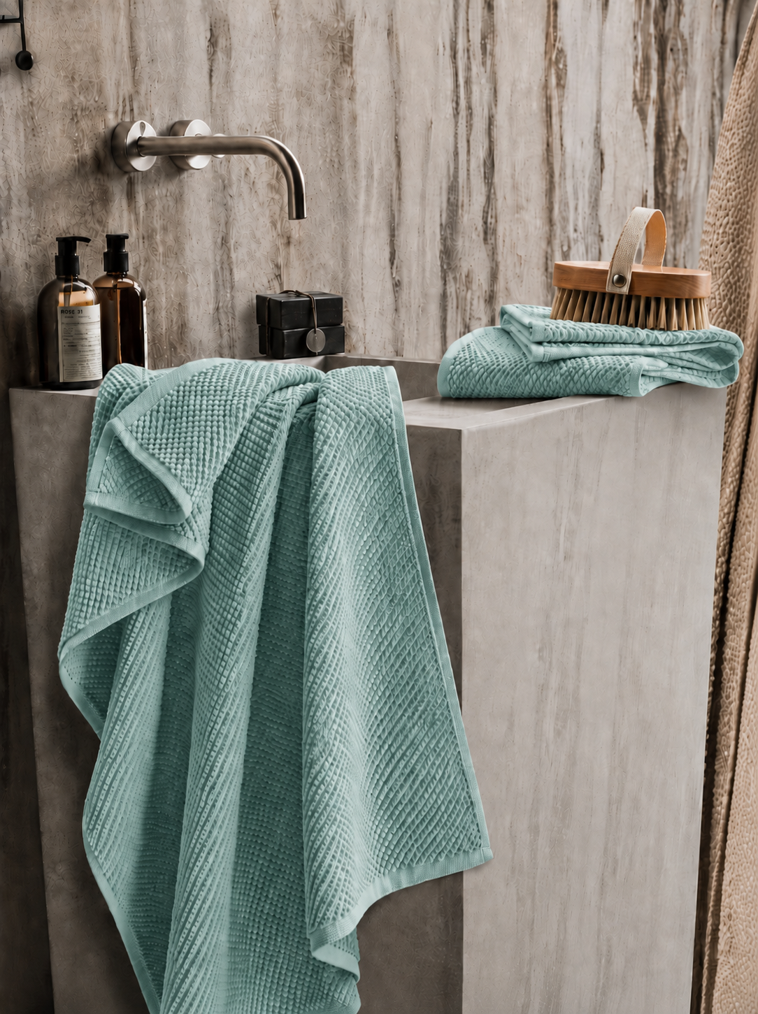 Coppia Asciugamani Jacquard CHICCHI DI RISO
