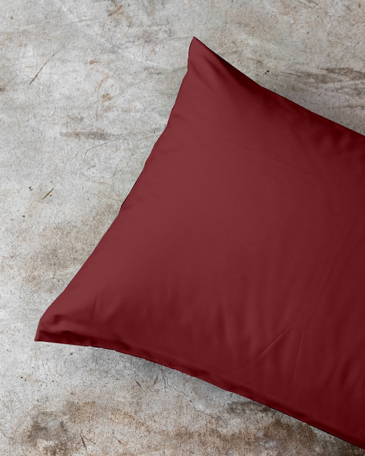 Federa Tinta Unita Raso di Cotone Letto Moreali Tessile Casa 52 x 82 cm Burgundy