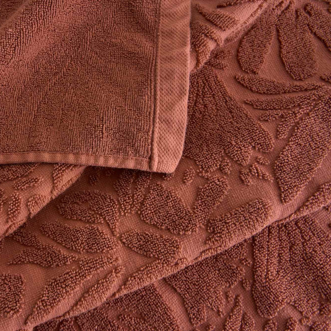 Set Asciugamani Jacquard Tinto Capo FLOWERS Bagno Moreali Tessile Casa