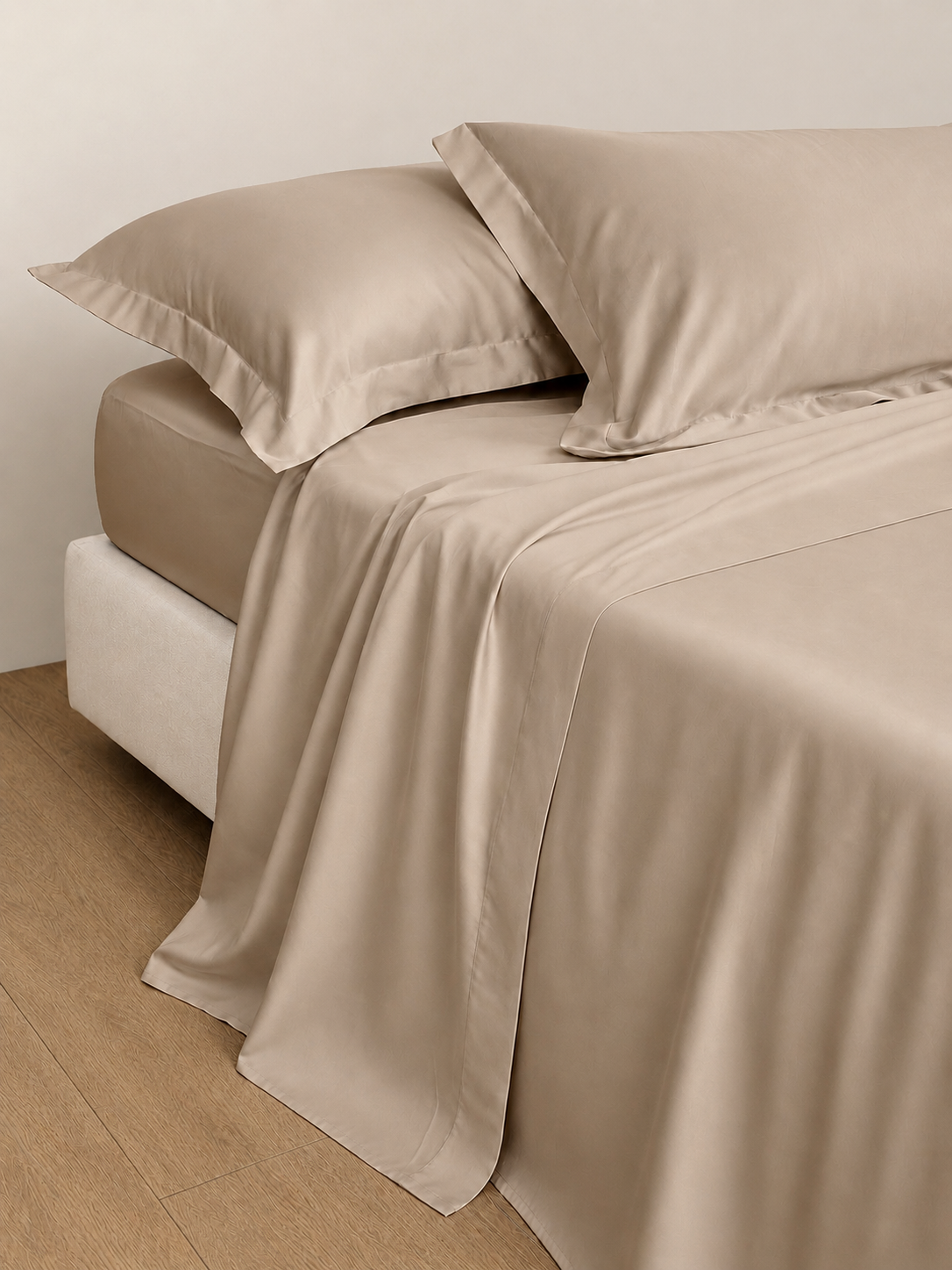 Completo Lenzuola Raso Cotone 300TC SATIN ELITE Letto Moreali Tessile Casa Matrimoniale Lino 028