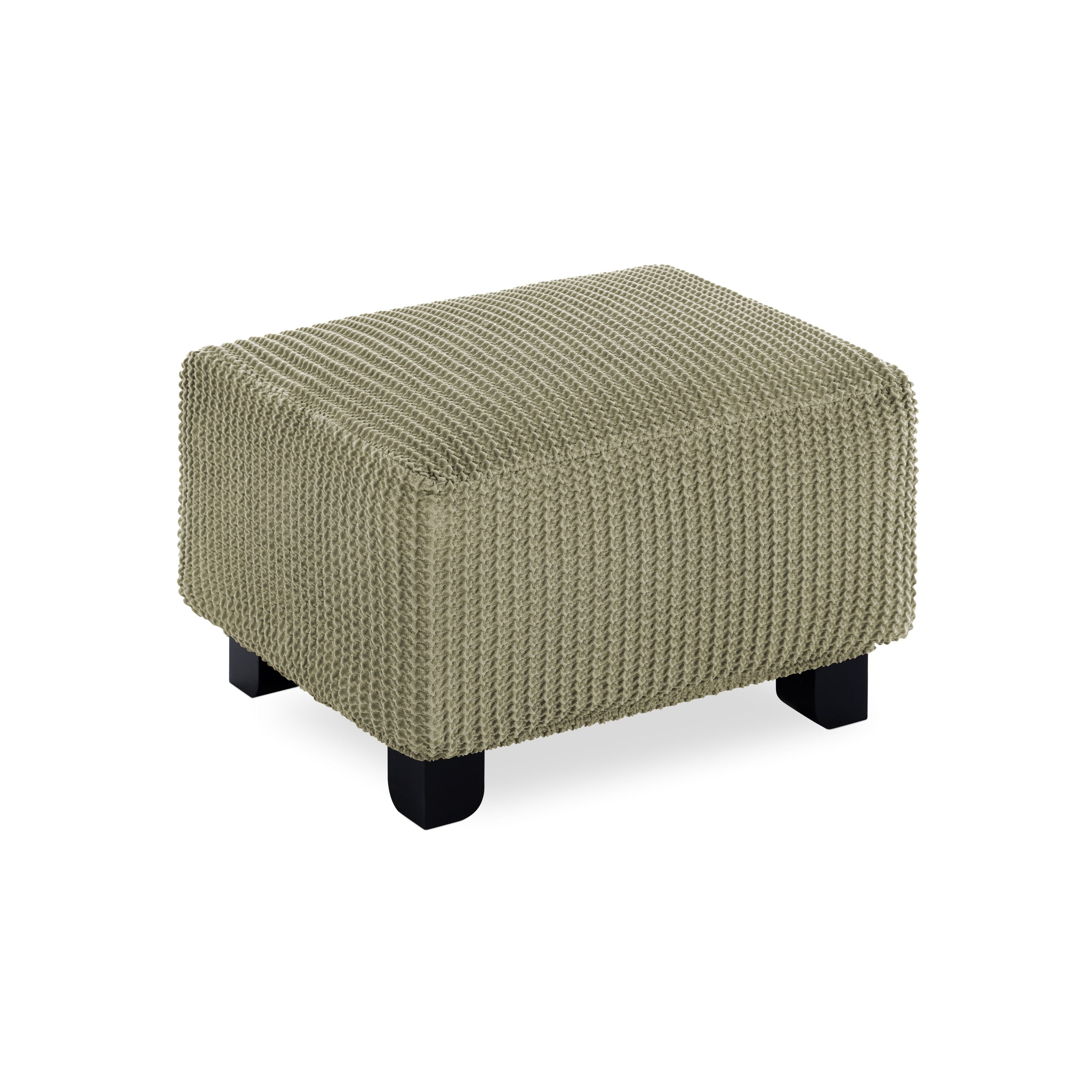 Copri Puff Multi-Stretch Soggiorno Belmarti Piccolo 40-65 cm Tortora