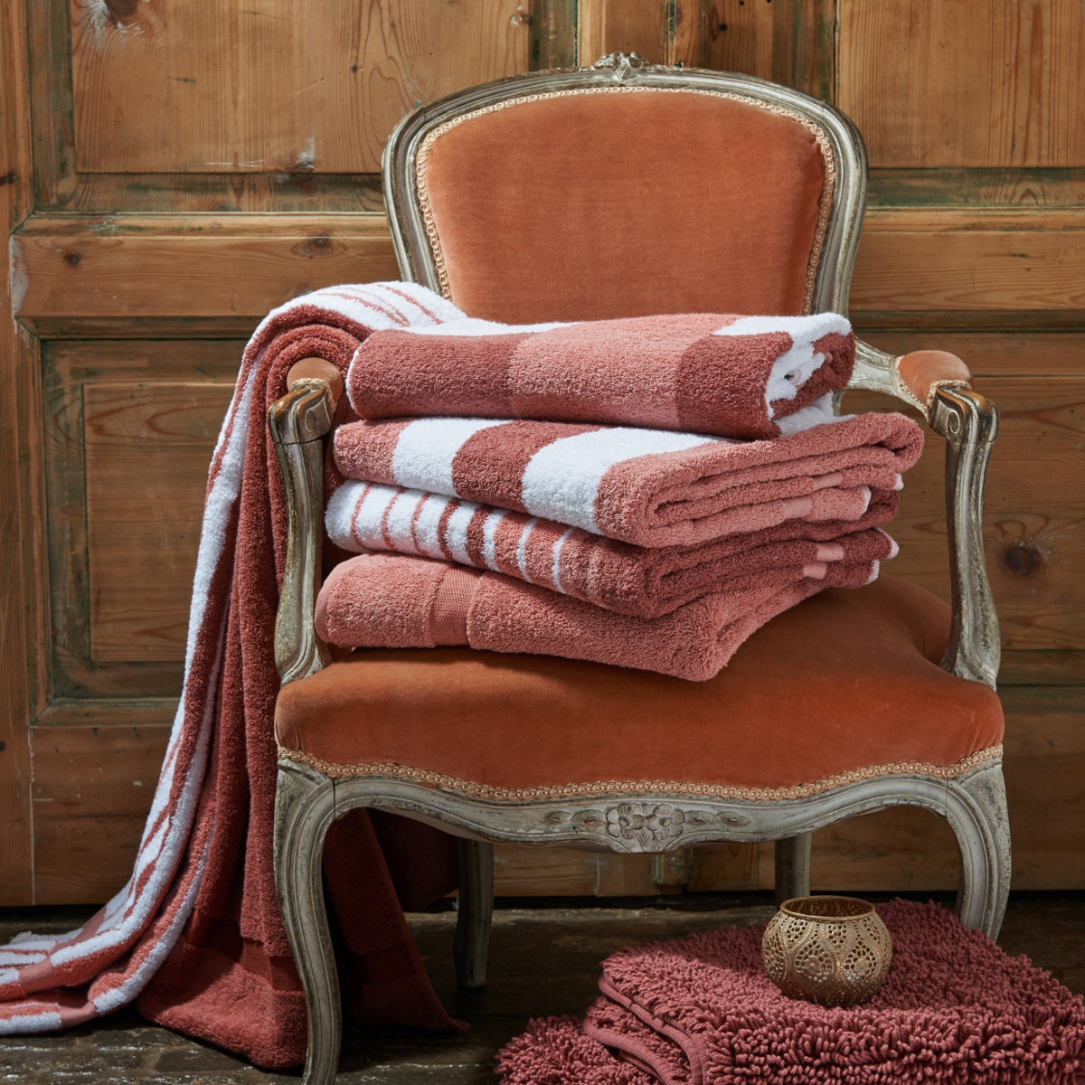 Set Asciugamani Cotone Americano Tinto Filo VANCOUVER Bagno Cogal