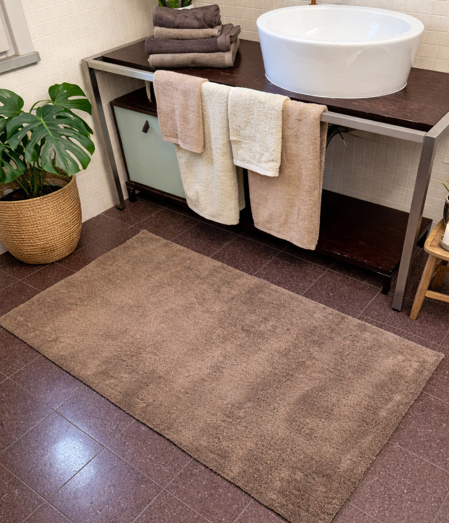 Tappeto Bagno/Camera Soft NUVOLA Bagno Moreali Tessile Casa 60 x 115 Tortora