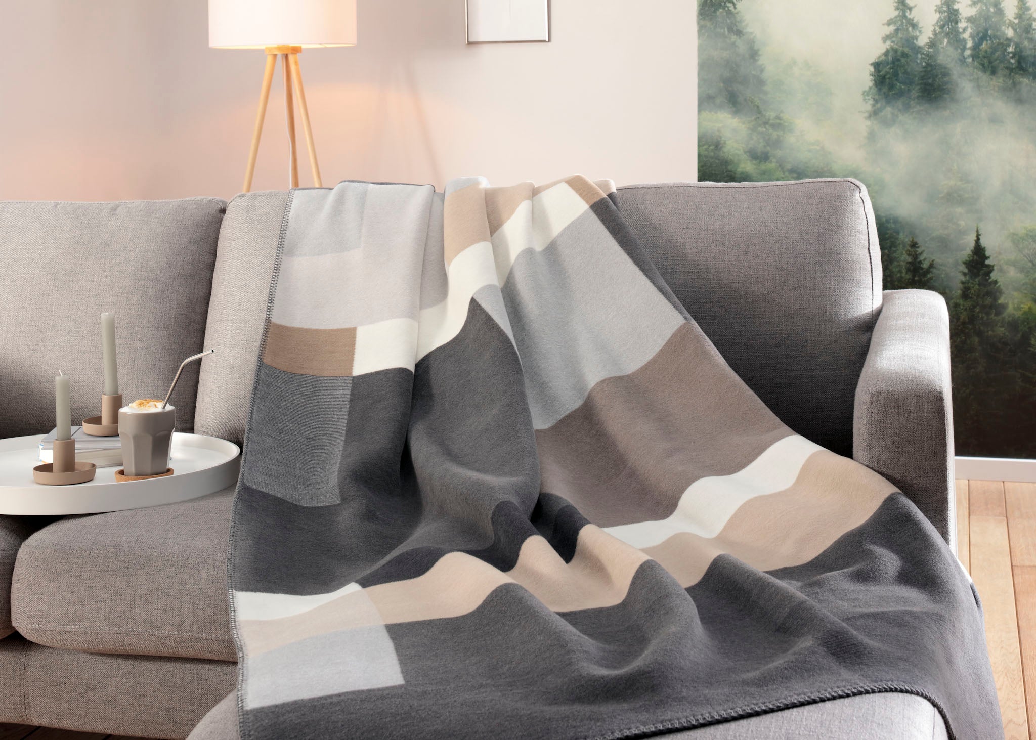 Plaid Caldo Cotone Black Part Soggiorno Borbo