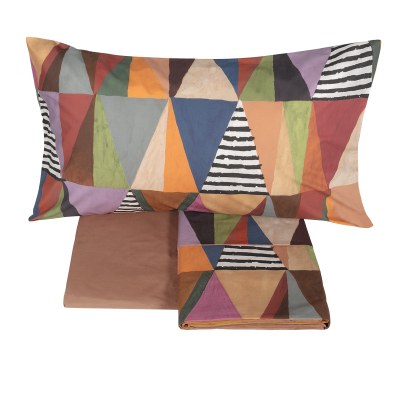Completo Lenzuola Copriletto Percalle MEXICO Letto Fazzini
