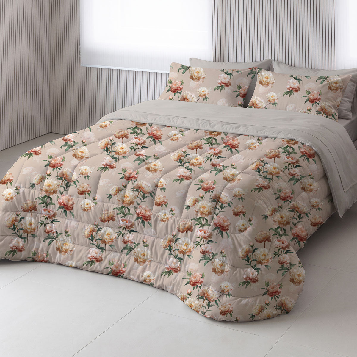 Trapunta Raso 300TC JACQUELINE Letto Galizzi 270 x 270 Lino