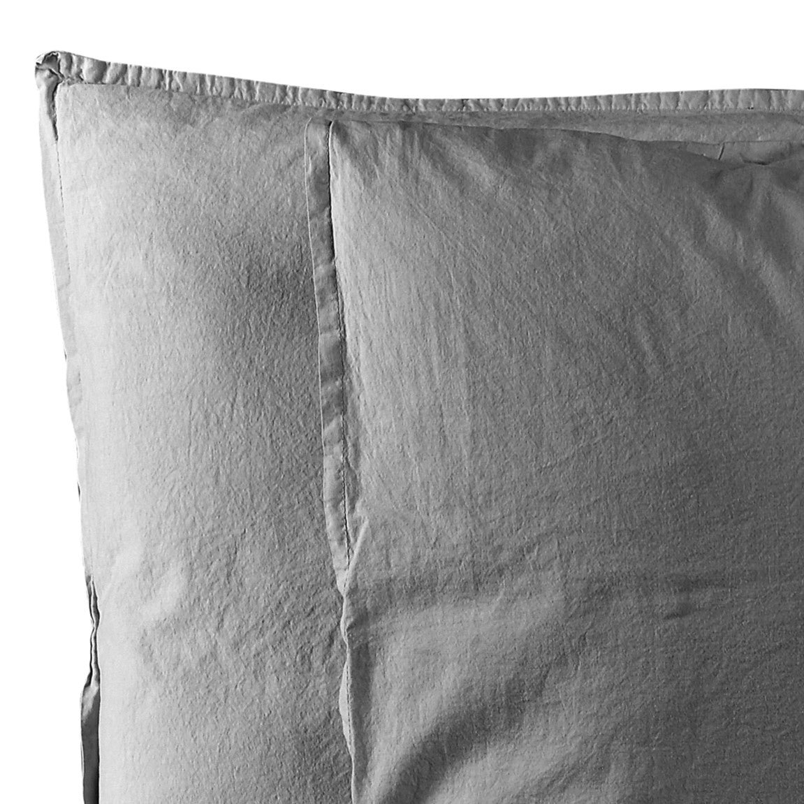 FINE SERIE Coppia Federe Cotone No-Stiro ESSENZIALE Letto Moreali Tessile Casa 50 x 80 cm Antracite
