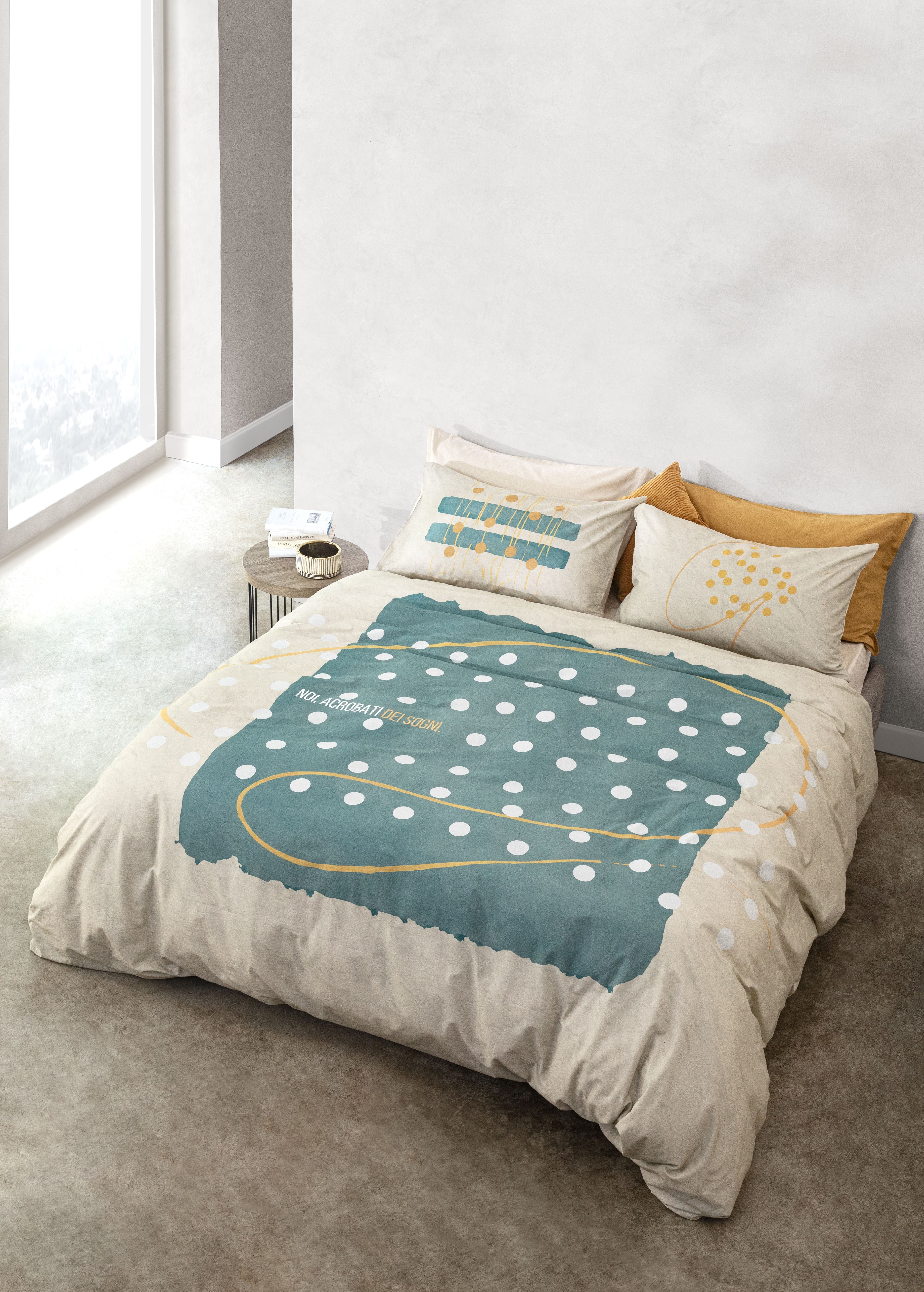 Completo Lenzuola Copriletto Flower Power 2526 Letto Cogal