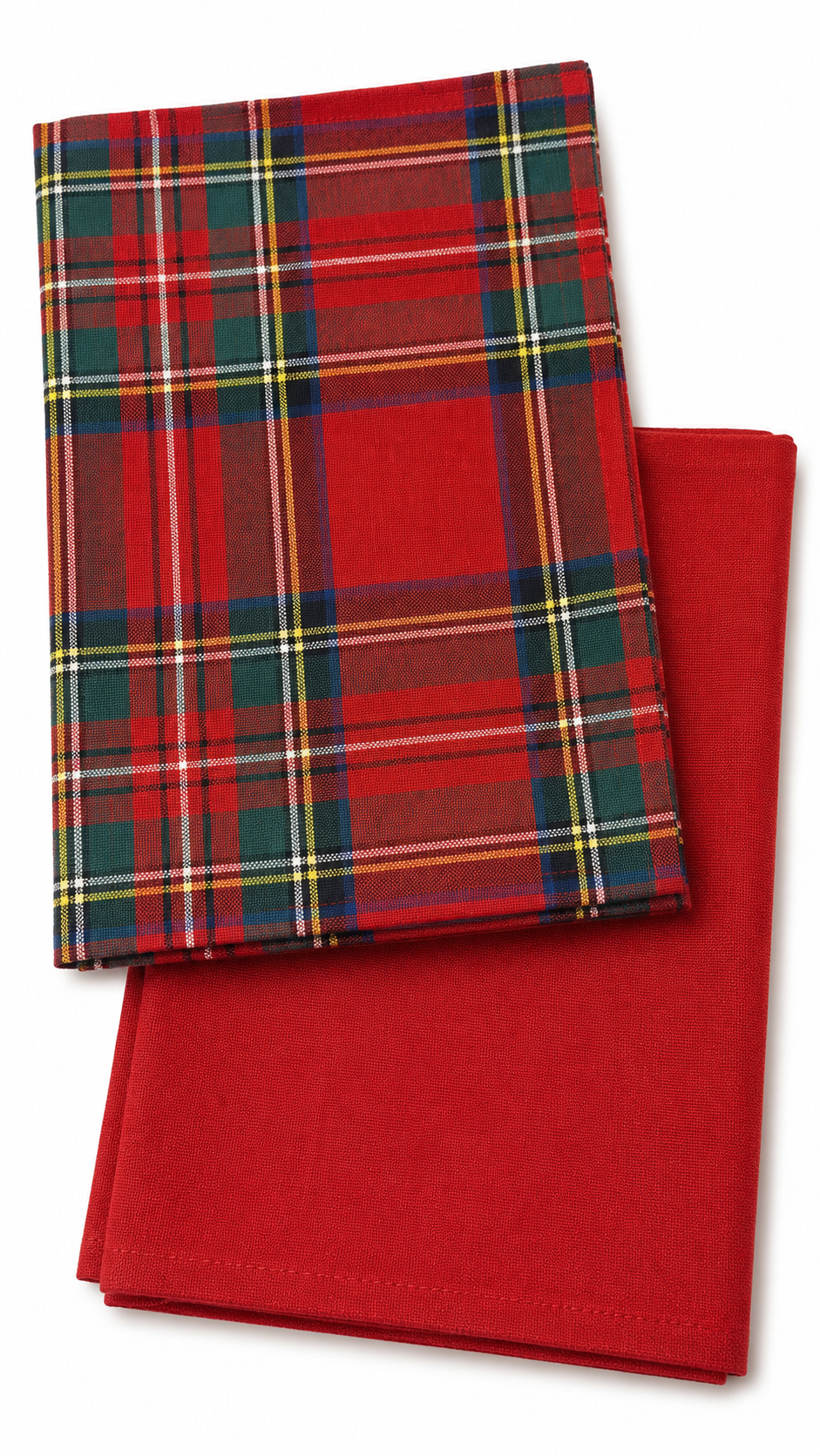 Set 2 Canovacci Tinto Filo HOLLY + Rosso Cucina Bossi x Moreali 50 x 70 cm Tinto Filo