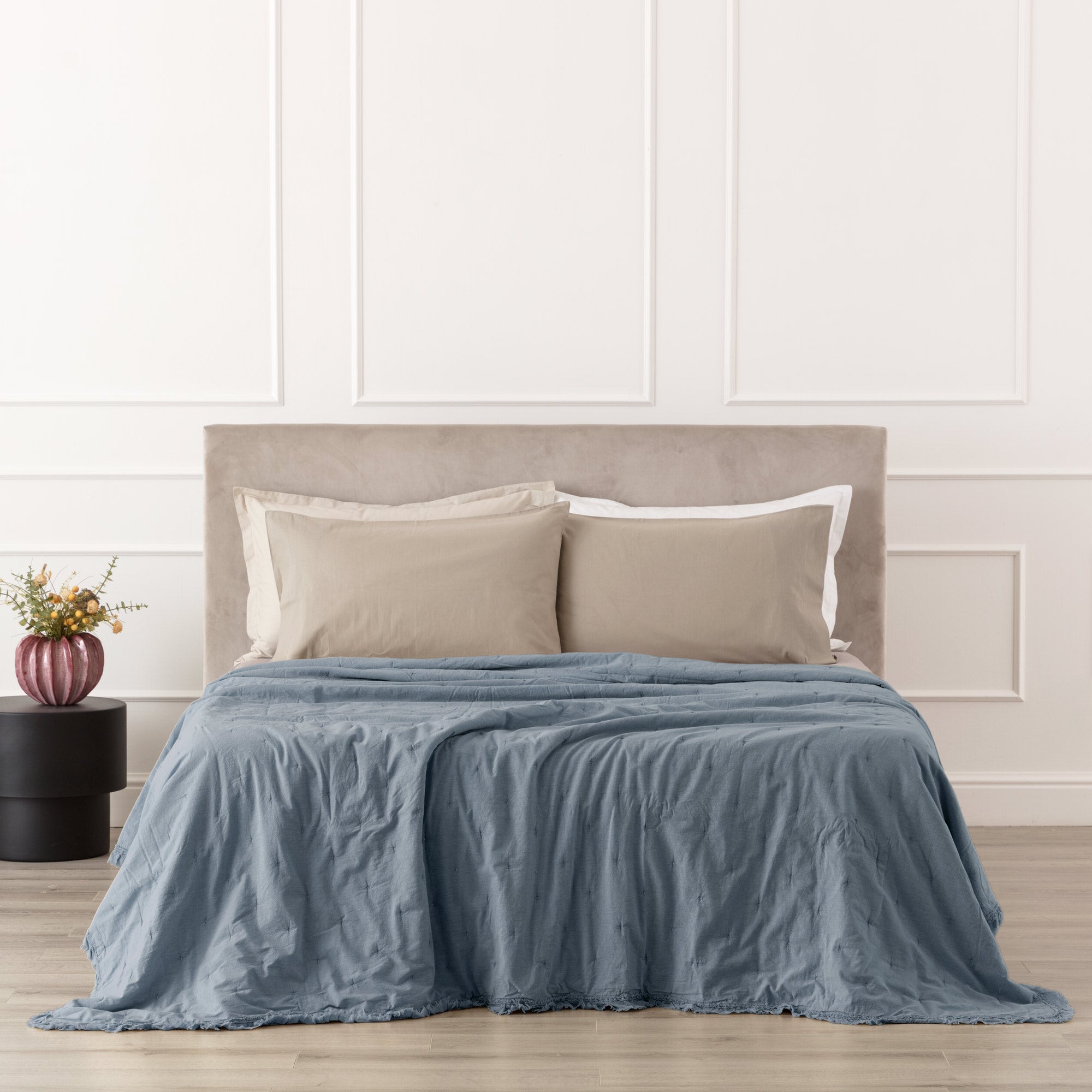 Trapuntino Cotone Stone Washed FERNANDA Letto Riviera Matrimoniale 260 x 260 Carta da Zucchero