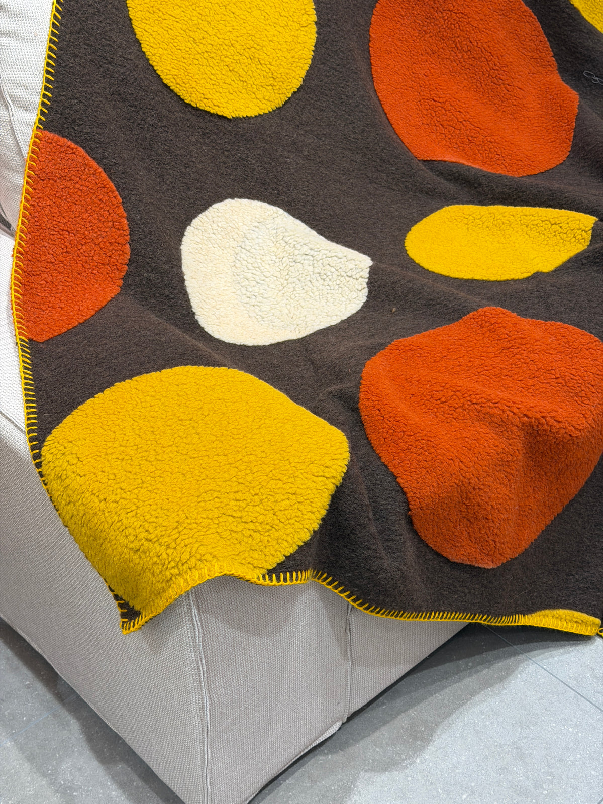 Plaid Lana Cotta Italiana BIG CIRCLES Soggiorno Moreali Tessile Casa