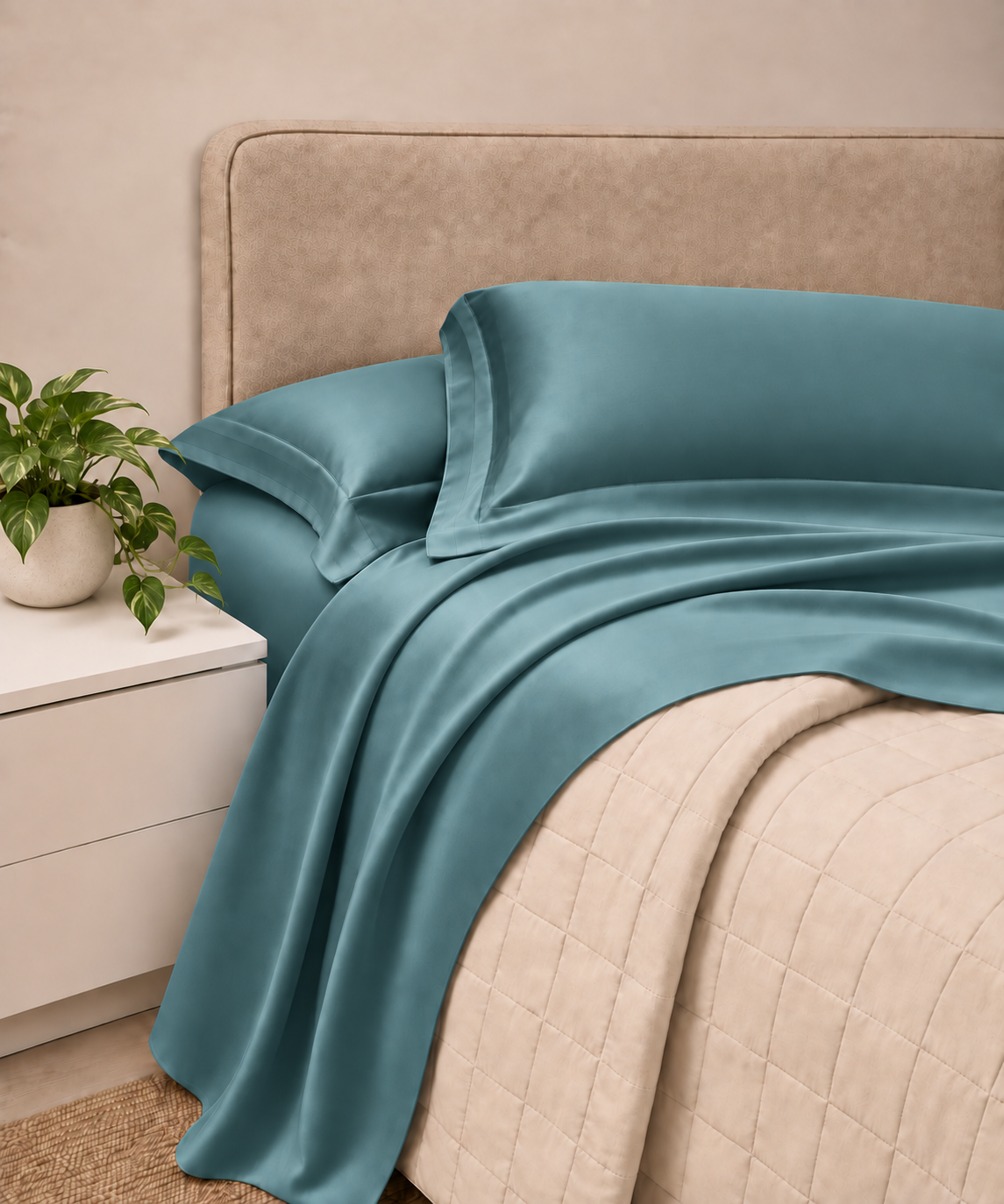 PROMO COMBO: Completo Lenzuola Raso Unito HOTELLERIE