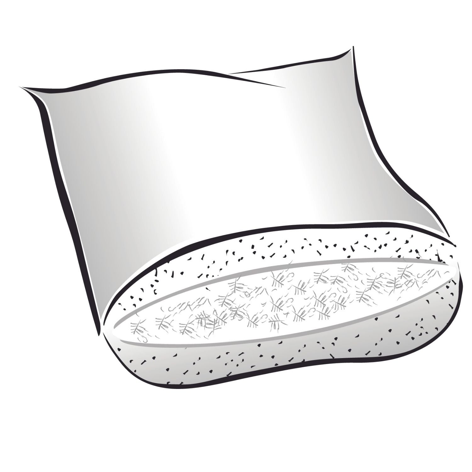 Guanciale Piuma/Piumino Tripla Camera COMFORT - alto sostegno Materasso Cinelli