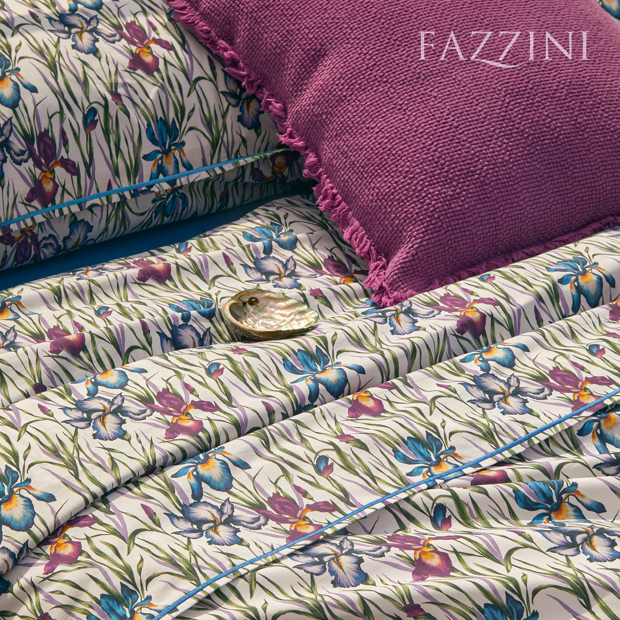 Completo Lenzuola Copriletto Percalle BELLE EPOQUE Letto Fazzini