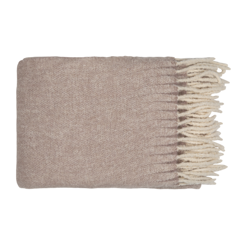 Plaid Lana Cromatismi Soggiorno Fazzini 130 x 170 Panna