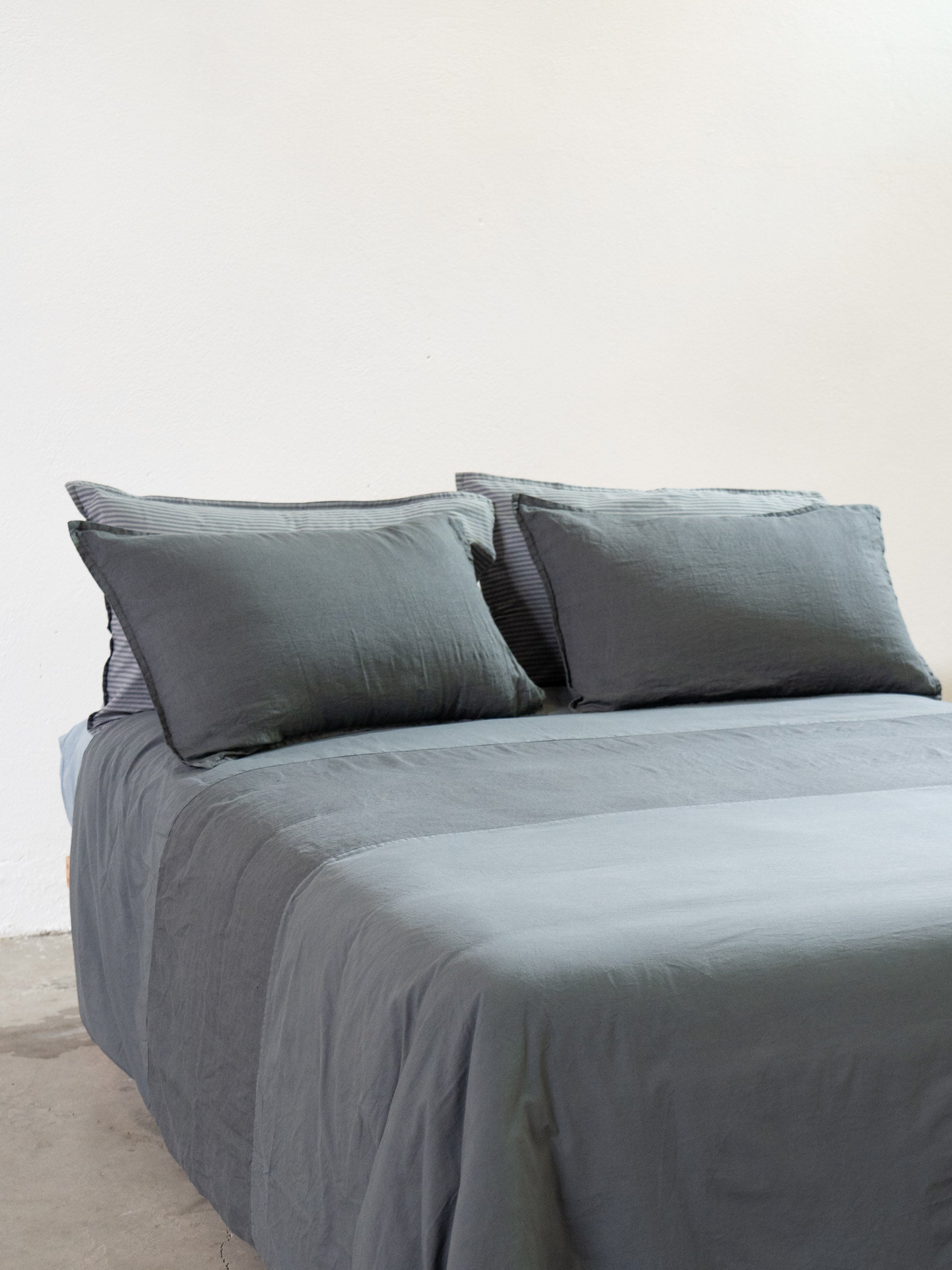 Parure Copripiumino No-Stiro Lino/Cotone NIRANO Letto Moreali Tessile Casa