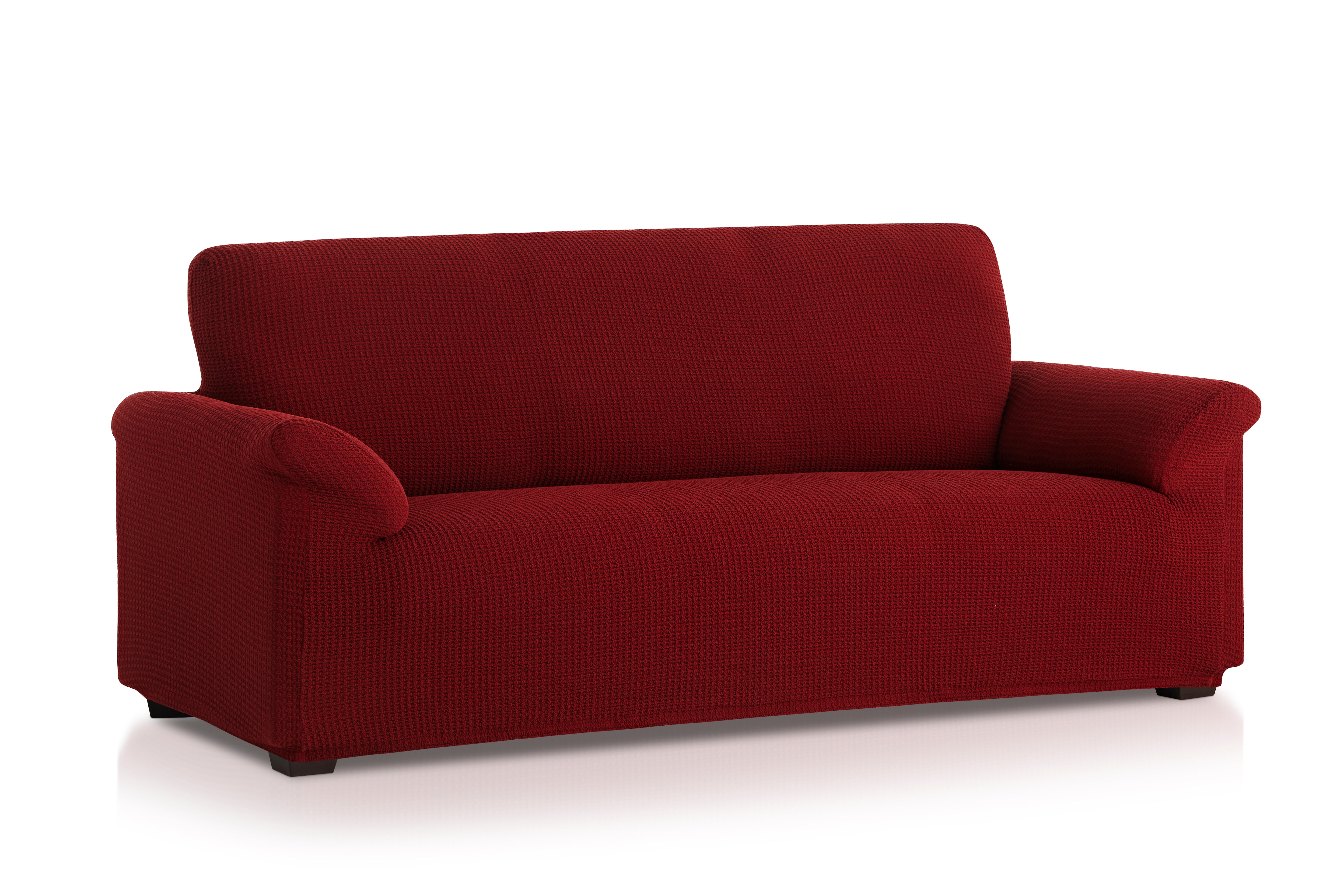 Copridivano Nido D'Ape Multi-Stretch Soggiorno Belmarti Poltrona 70-110 cm Rosso Scuro