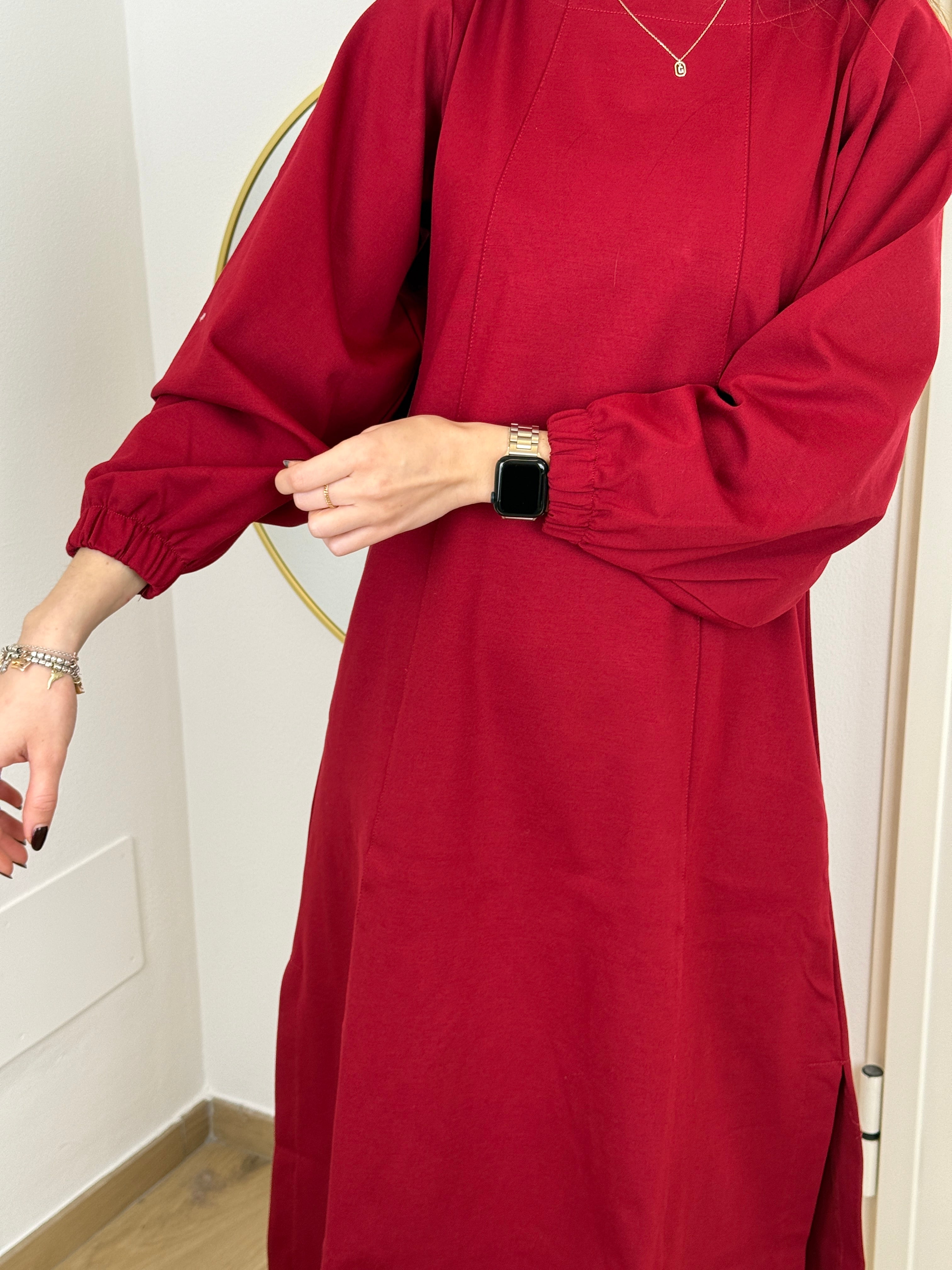 Abito M'illumino d'Immenso PAOLA Abbigliamento Moreali Tessile Casa XS Bordeaux