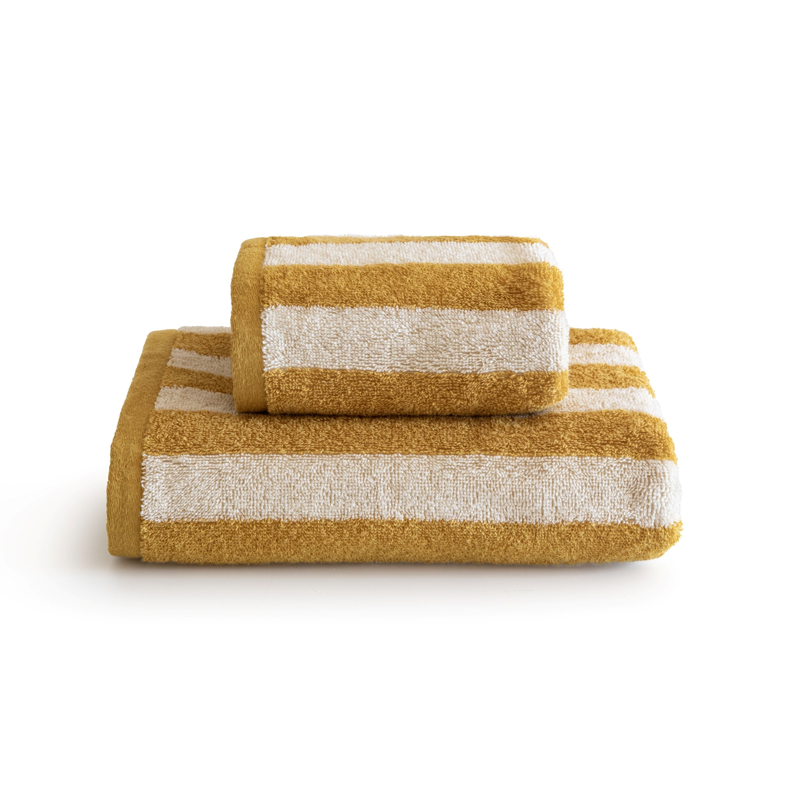 Set Asciugamani Made in Italy Righe Bagno Galizzi 60 x 100 Ocra