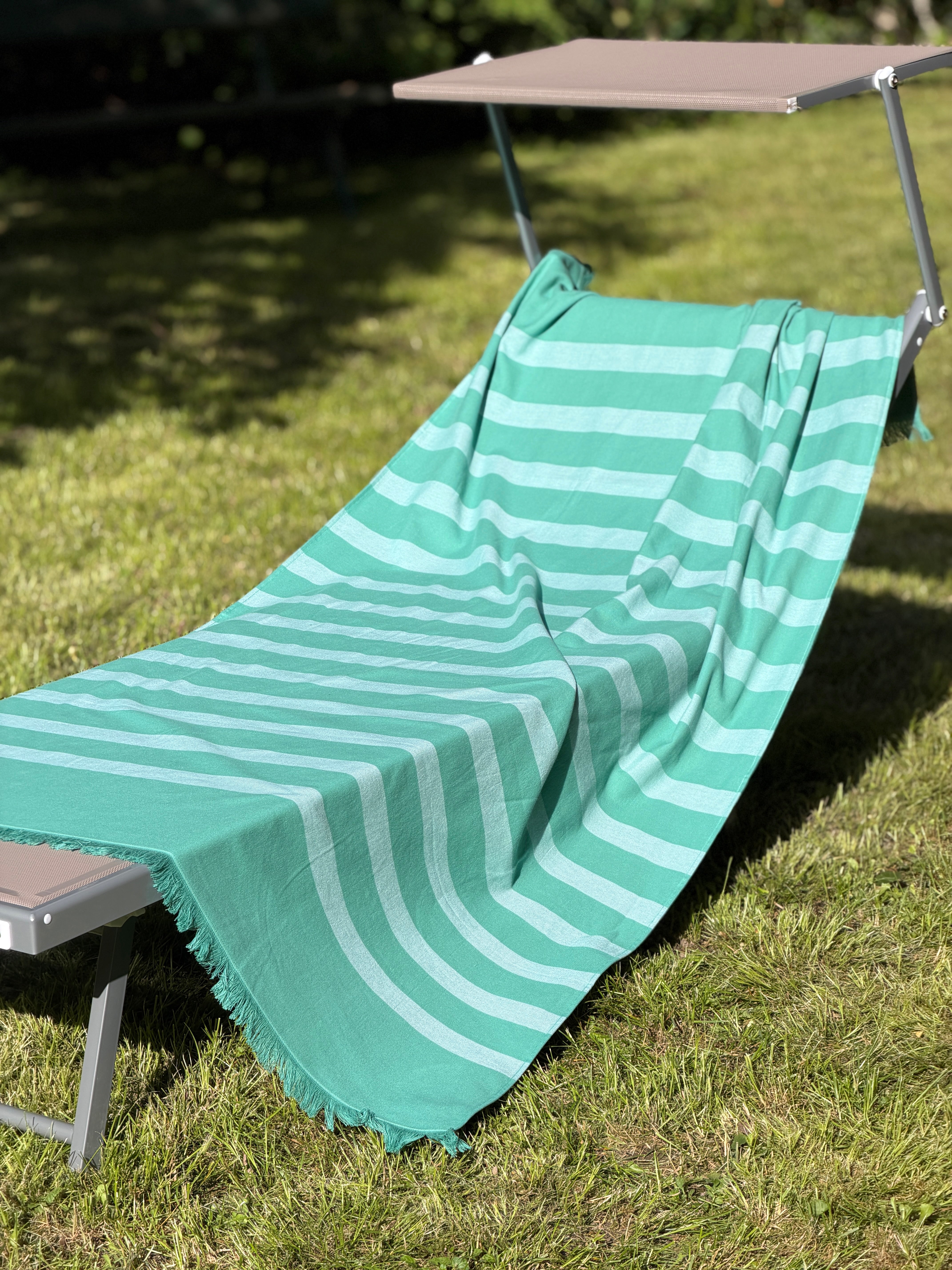 Telo Mare Spugna/Cotone PORTOFINO Eucalipto Bagno Moreali Tessile Casa 100 x 180 Eucalipto