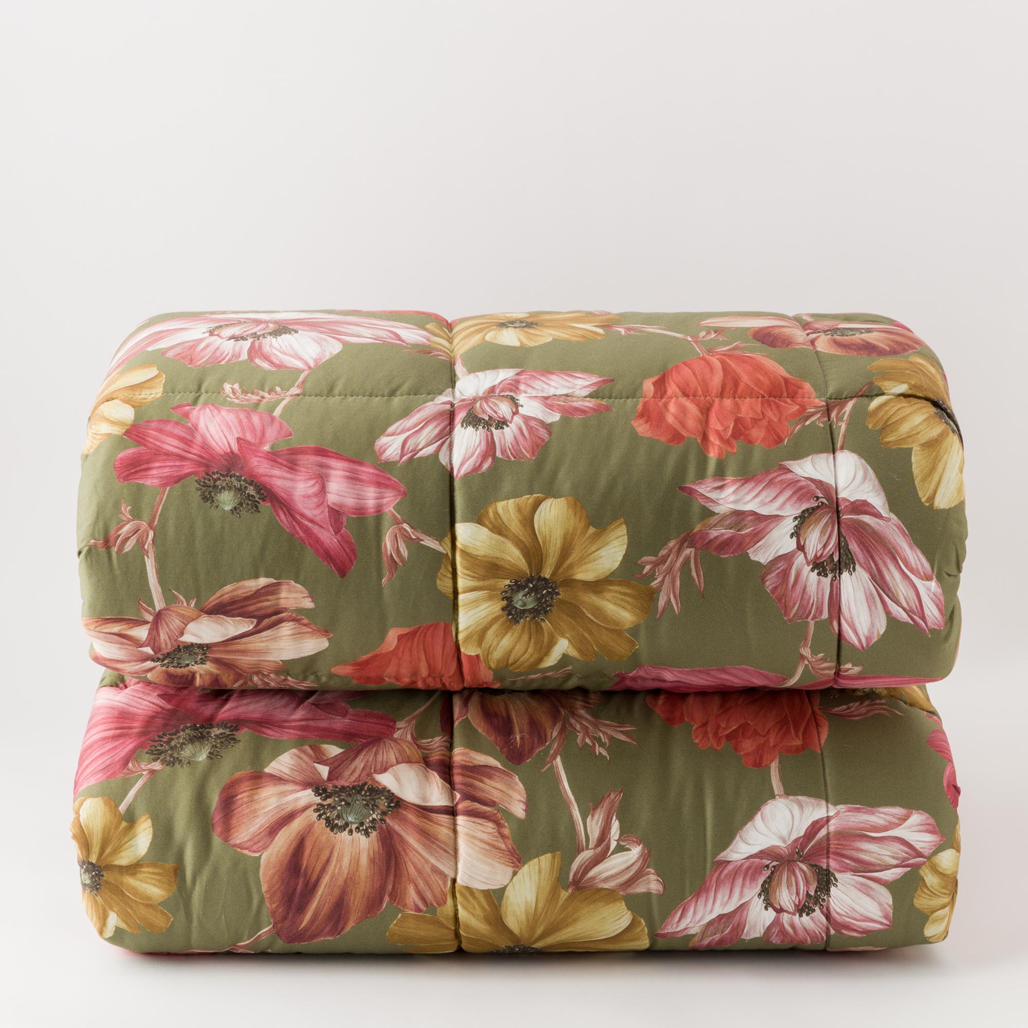 Trapunta Raso 300TC Stampa Digitale Kalia Letto Reevèr Matrimoniale Lichene