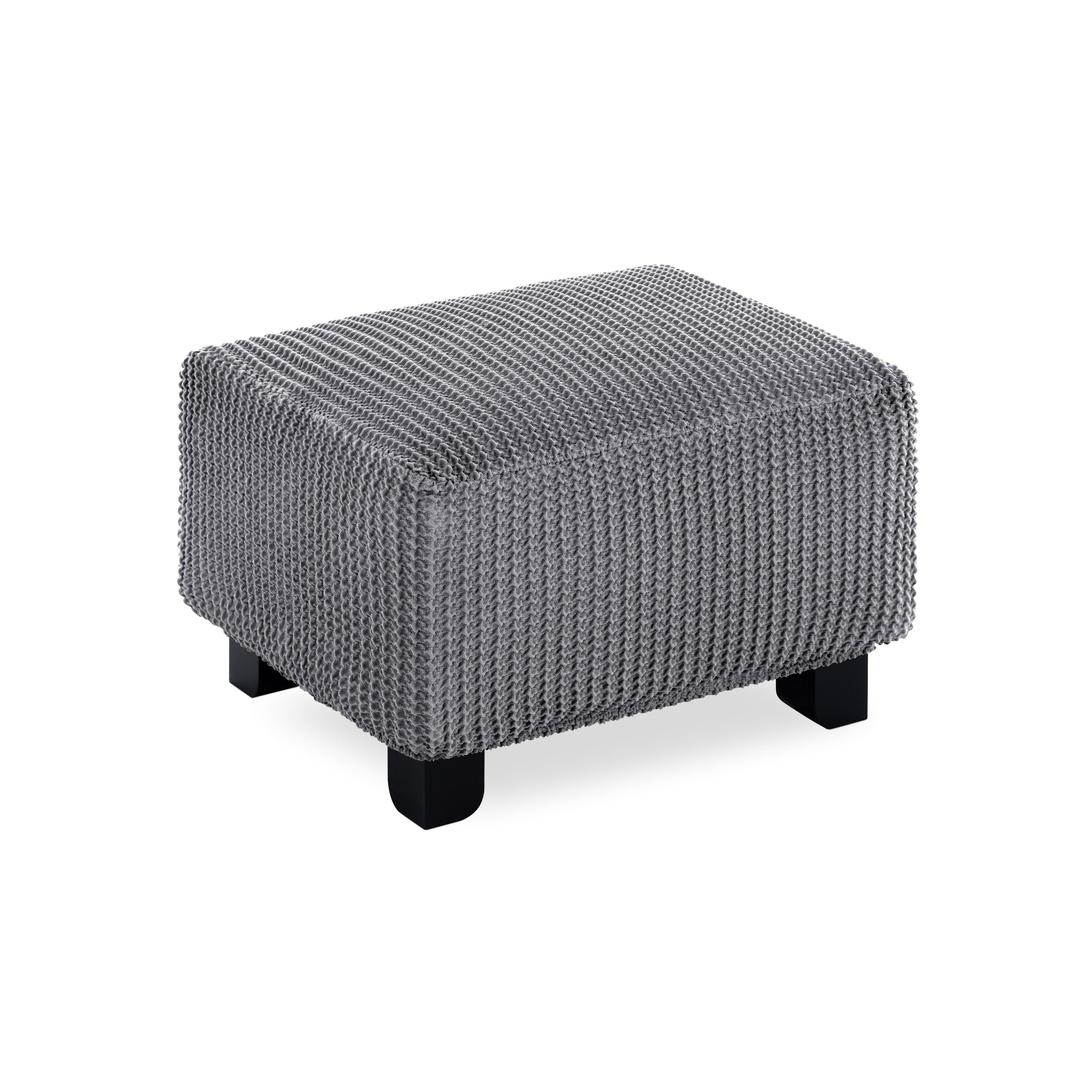 Copri Puff Multi-Stretch Soggiorno Belmarti Piccolo 40-65 cm Antracite