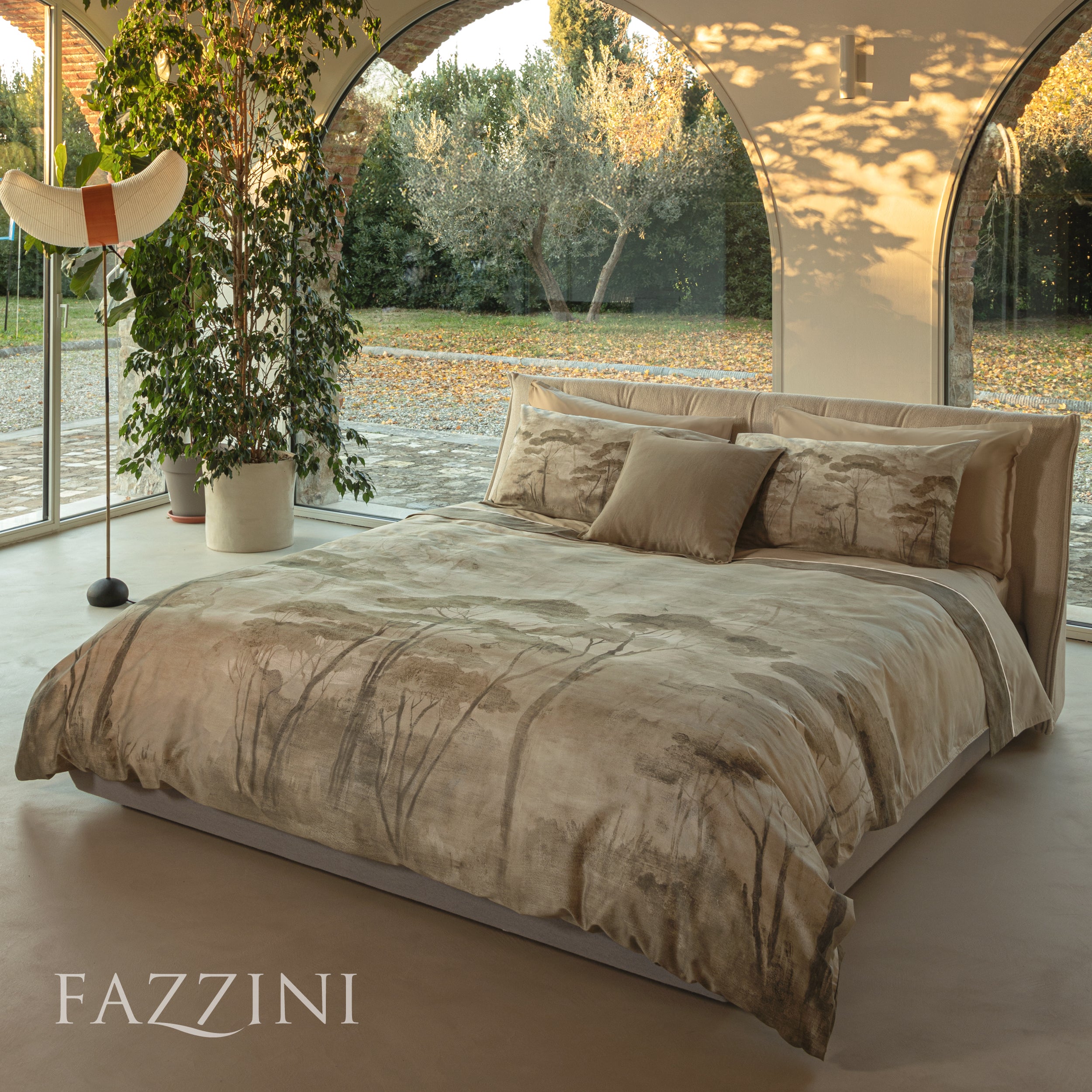 Completo Lenzuola Raso 300TC Nemora Letto Fazzini