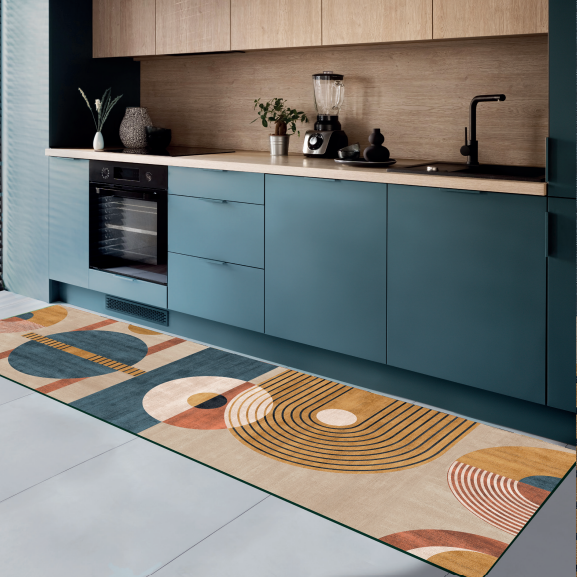 Tappeto Da Cucina al Metro Geometric Soggiorno Moreali Tessile Casa 52 cm Geometrie