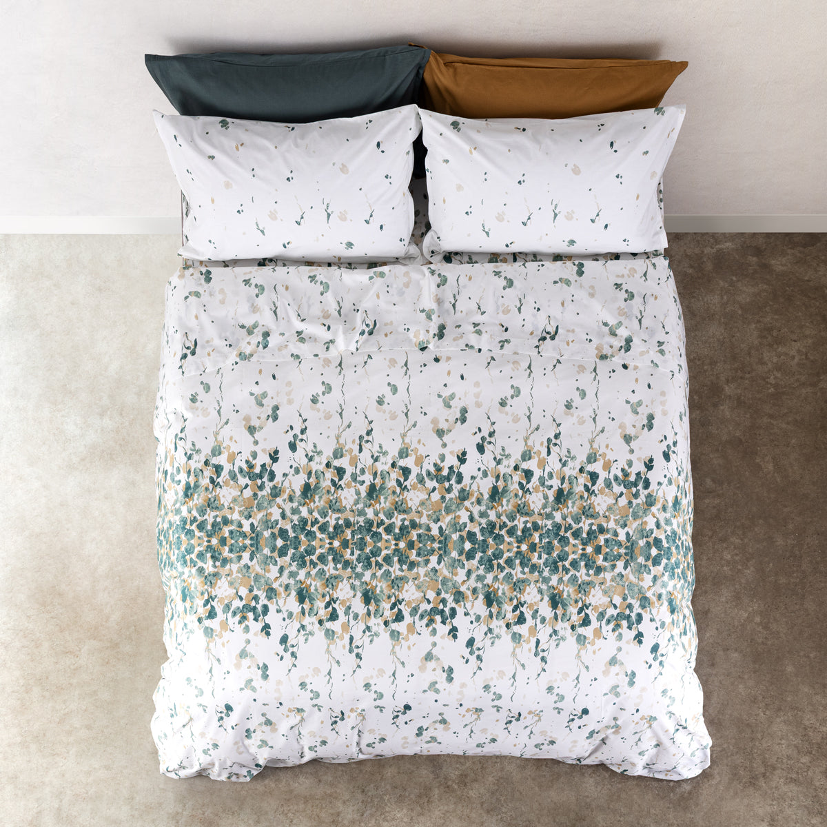 Completo Lenzuola Copriletto Day Dream 2678 Letto Cogal Matrimoniale Verde