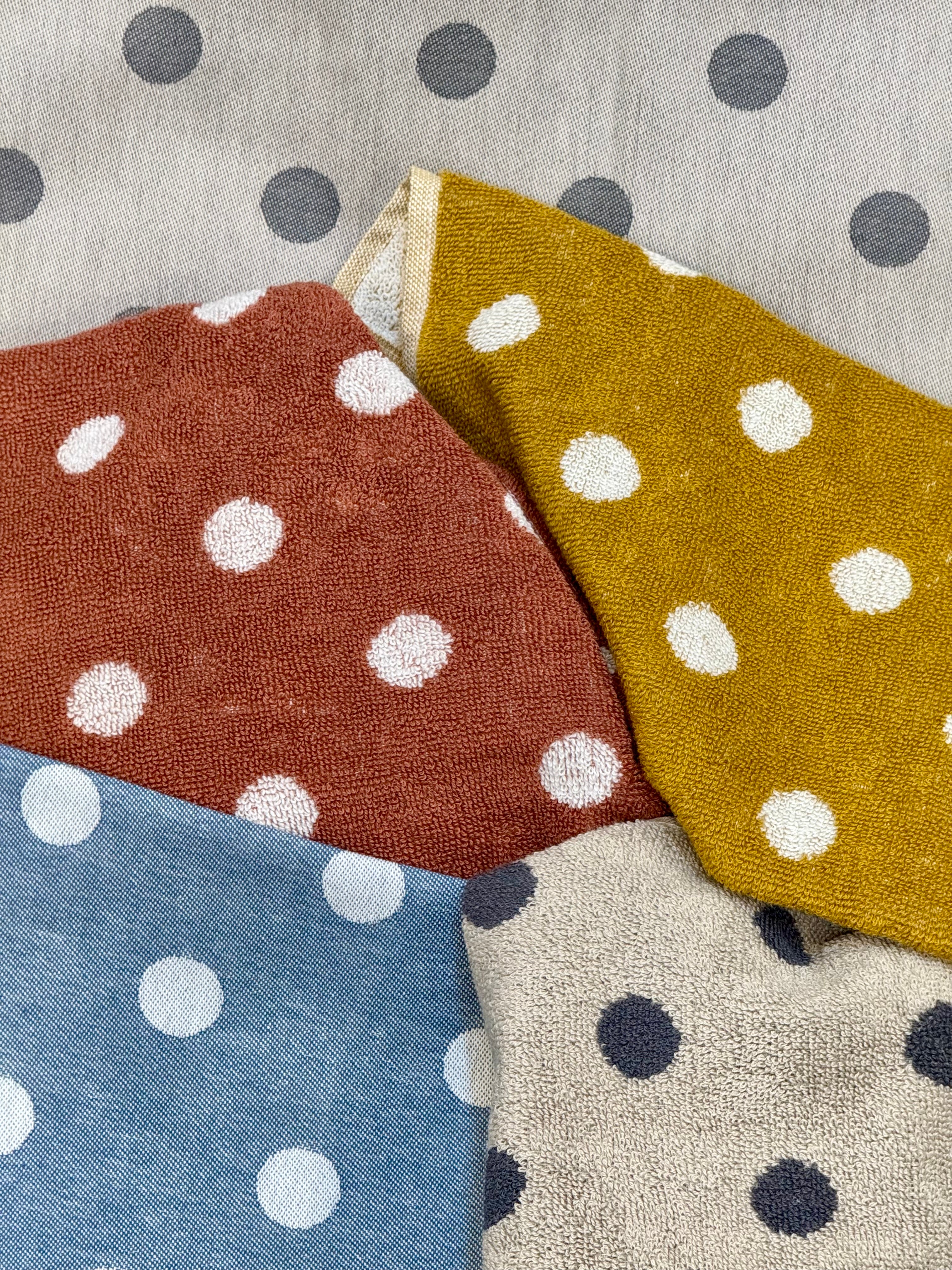 Set Canovacci Tela+Spugna POIS Cucina Moreali Tessile Casa