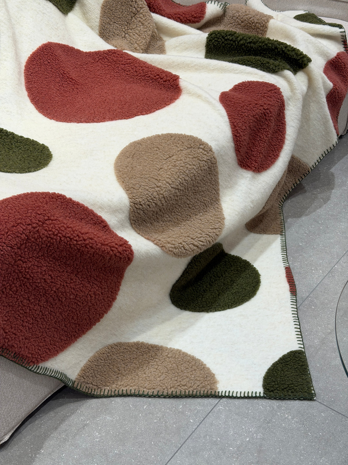 Plaid Lana Cotta Italiana BIG CIRCLES Soggiorno Moreali Tessile Casa