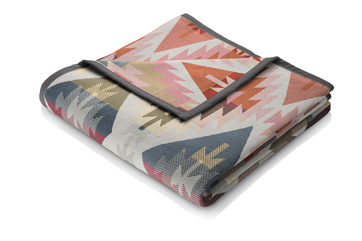 Plaid Caldo Cotone Ikat Diamond Multi Soggiorno Borbo