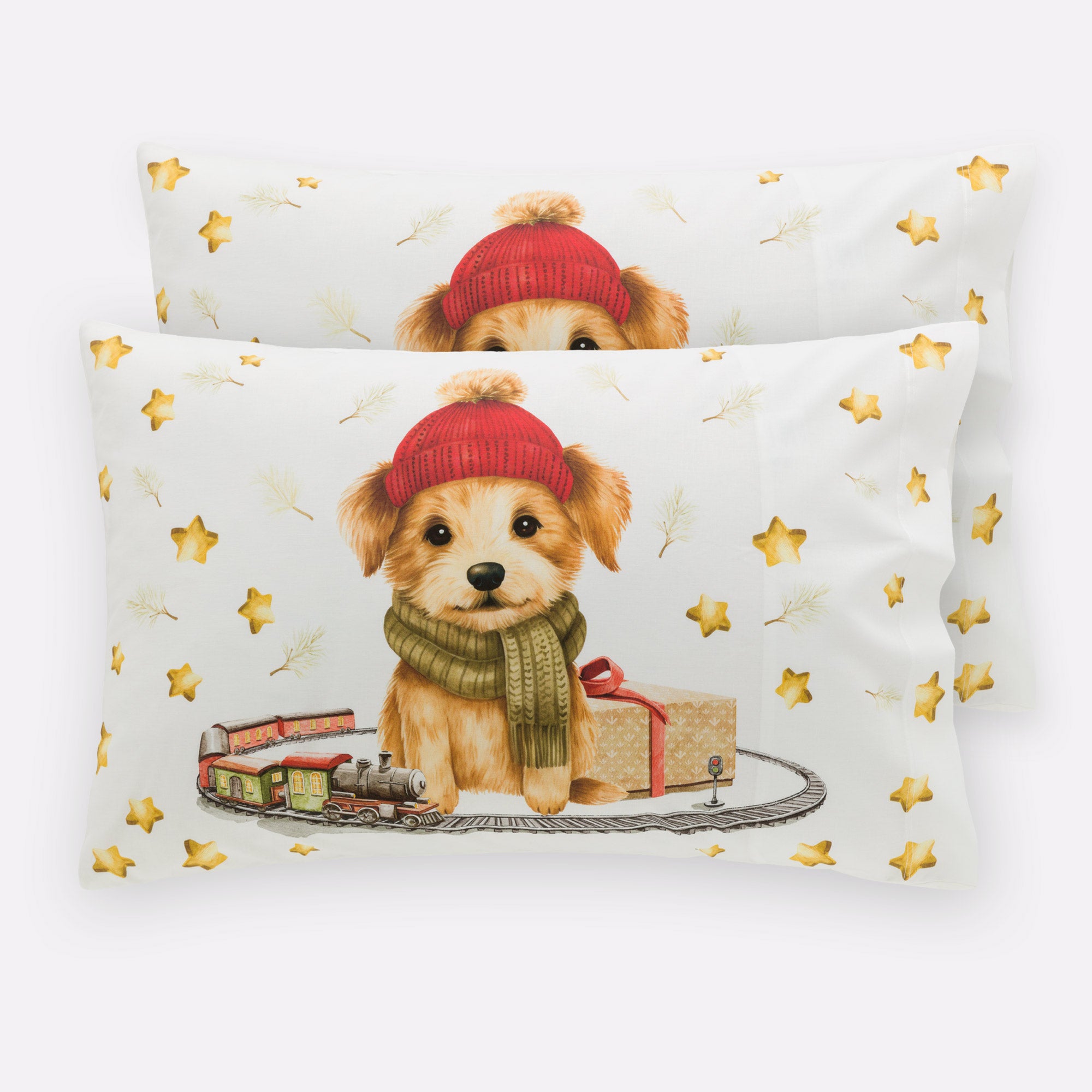 Coppia di Federe Madapolam Natalizie