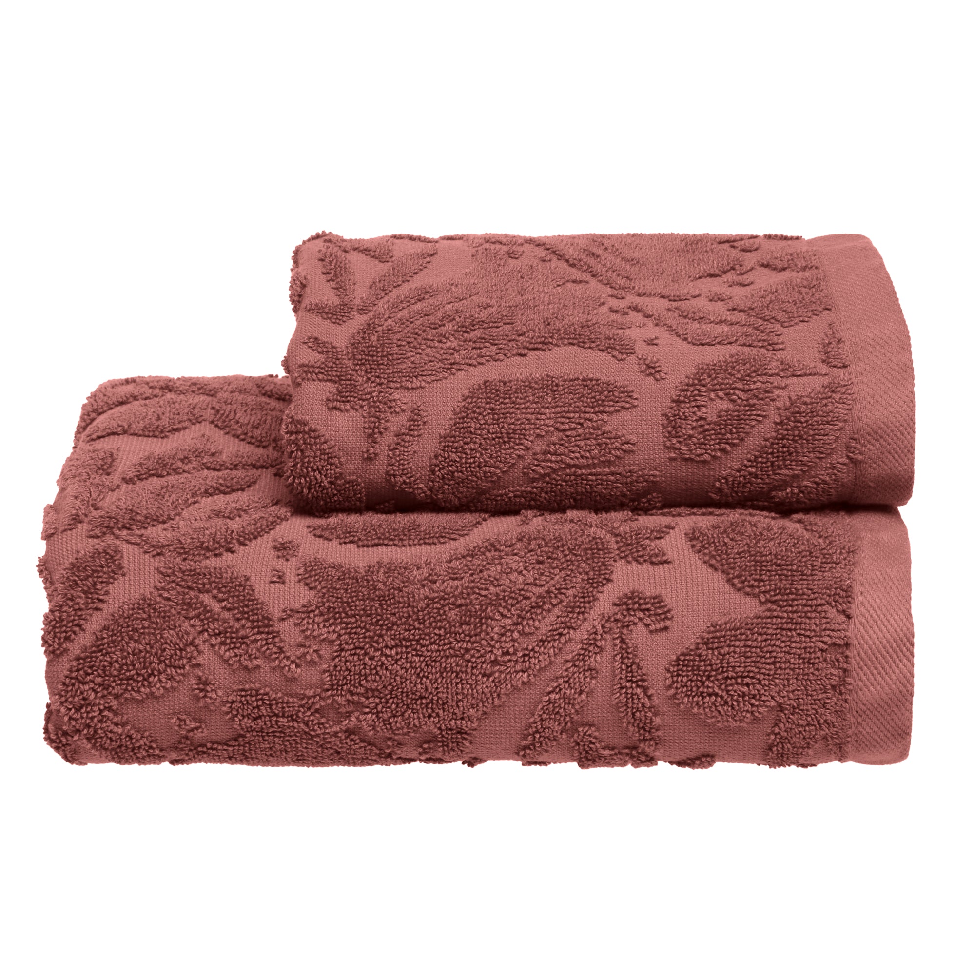 Set Asciugamani Jacquard Tinto Capo FLOWERS Bagno Moreali Tessile Casa 60 x 100 / 40 x 60 Marrakech