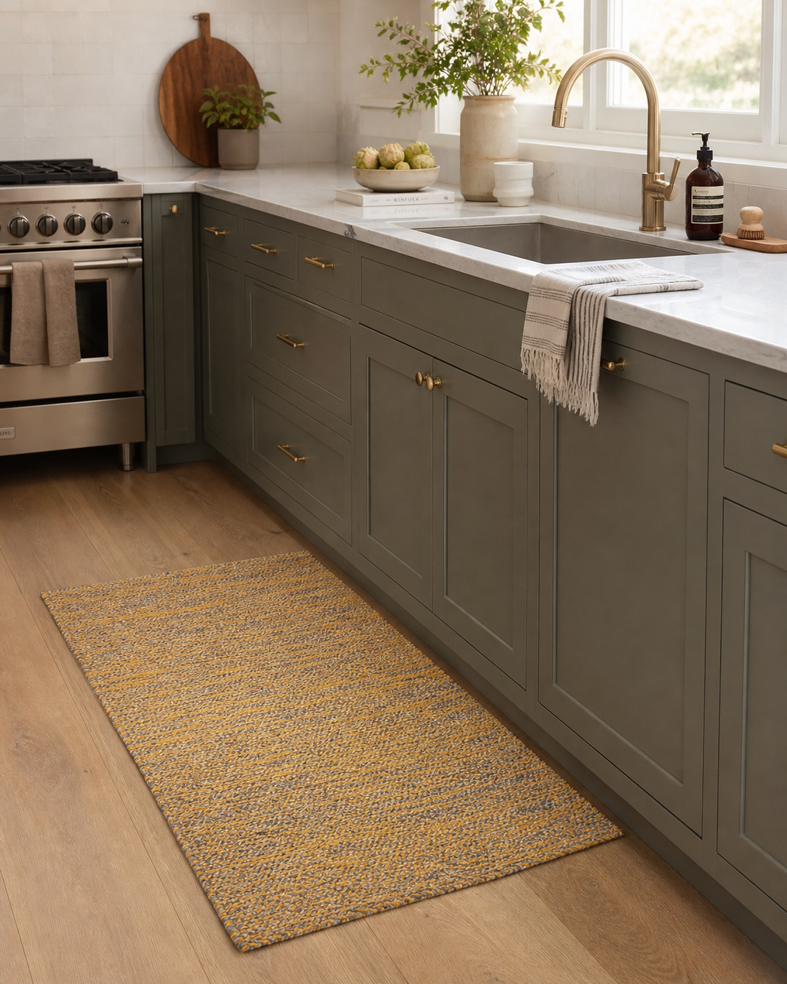 Tappeto Cotone Sale e Pepe Cucina Moreali Tessile Casa 50 x 80 Giallo