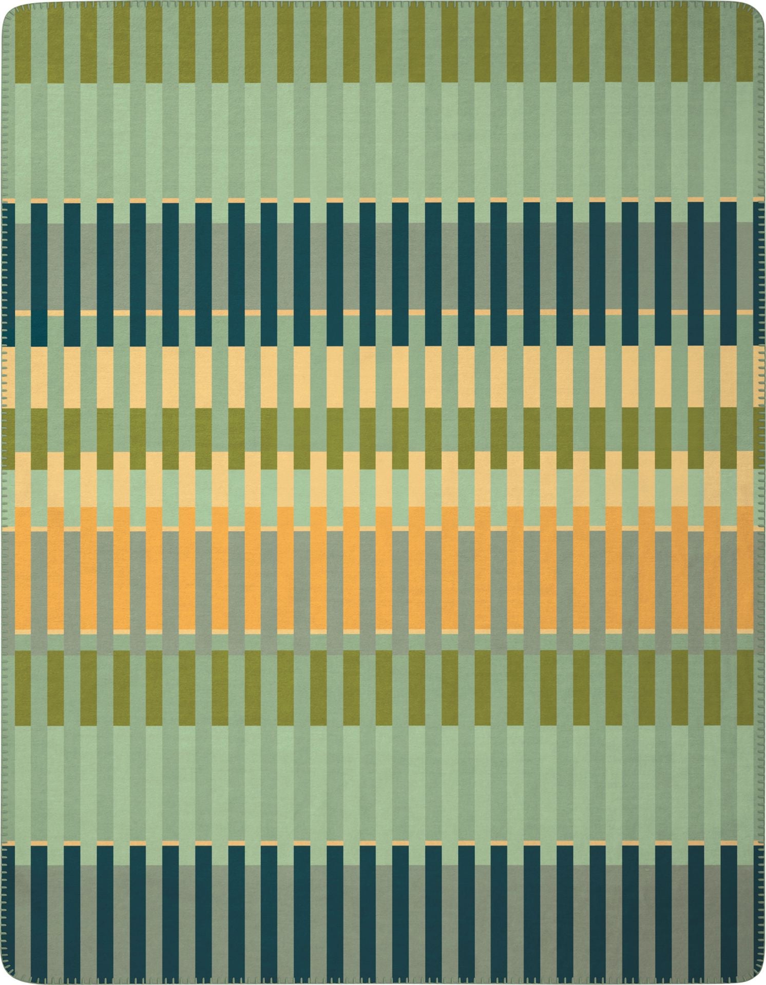 Plaid Caldo Cotone Lineup Green Soggiorno Borbo