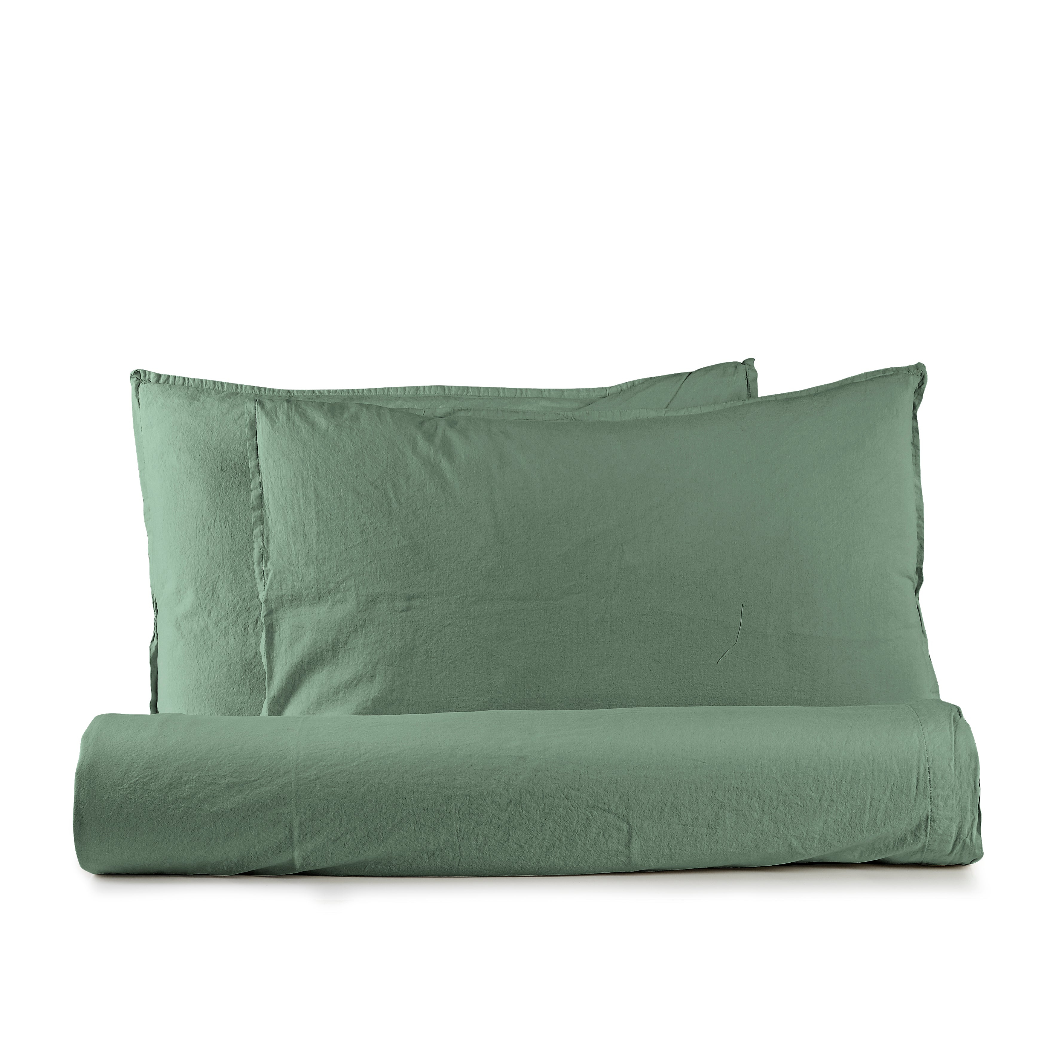 Parure Lenzuola Cotone No-Stiro ESSENZIALE Letto Moreali Tessile Casa Matrimoniale 250 x 295 Verde