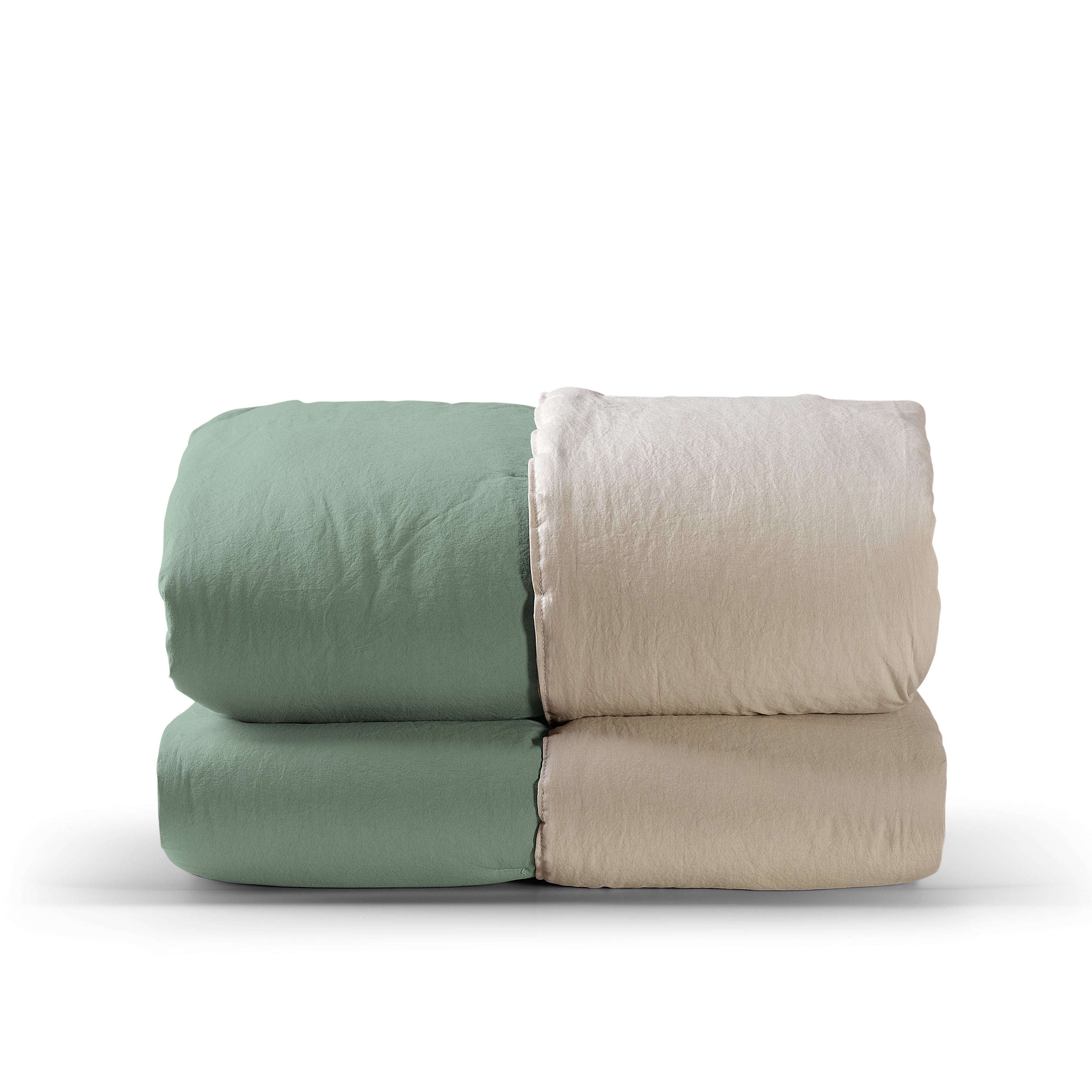 Trapuntino No-Stiro DOUBLE CENTO Letto Moreali Tessile Casa Matrimoniale 270 x 270 Verde/Corda
