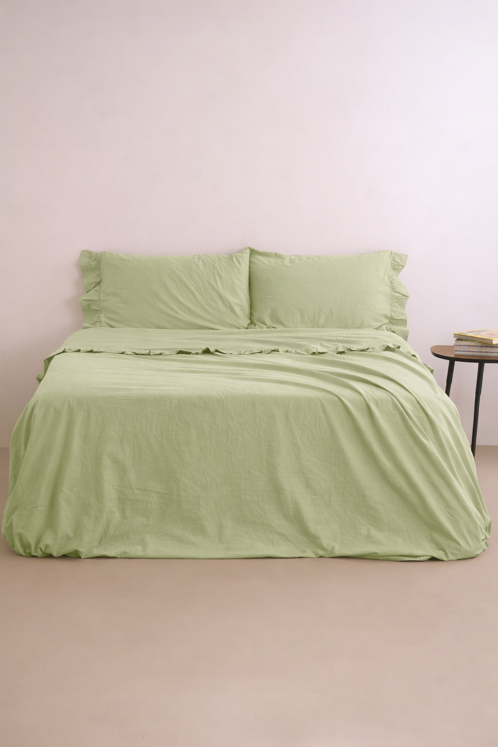 Parure Lenzuola No-Stiro FRAPPA LAB Letto Moreali Tessile Casa Matrimoniale Verde Mela