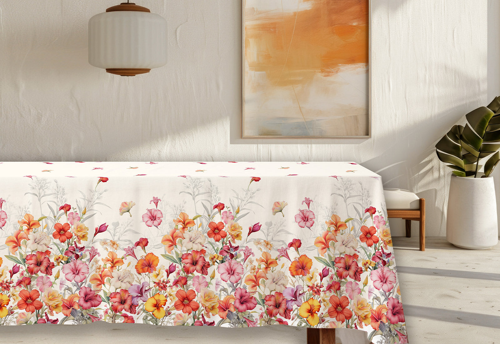 Tovaglia Panama di Cotone HIBISCUS Cucina TagHouse 140 x 180 Multicolor