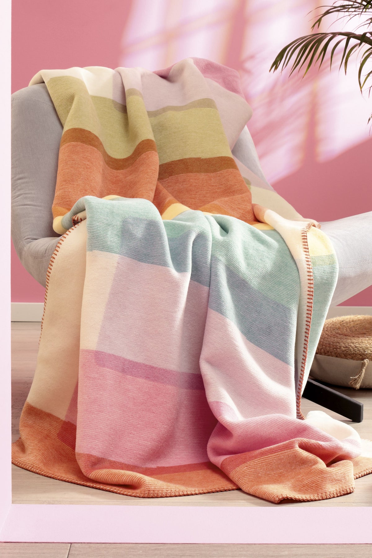 Plaid in Caldo Cotone FLOATING FORMS Soggiorno Borbo 150 x 200 Multicolor