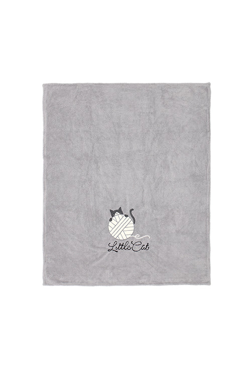 Plaid Pile Coccola Ricamato 'Little Cat' Soggiorno Maryplaid 150 x 180 Grigio