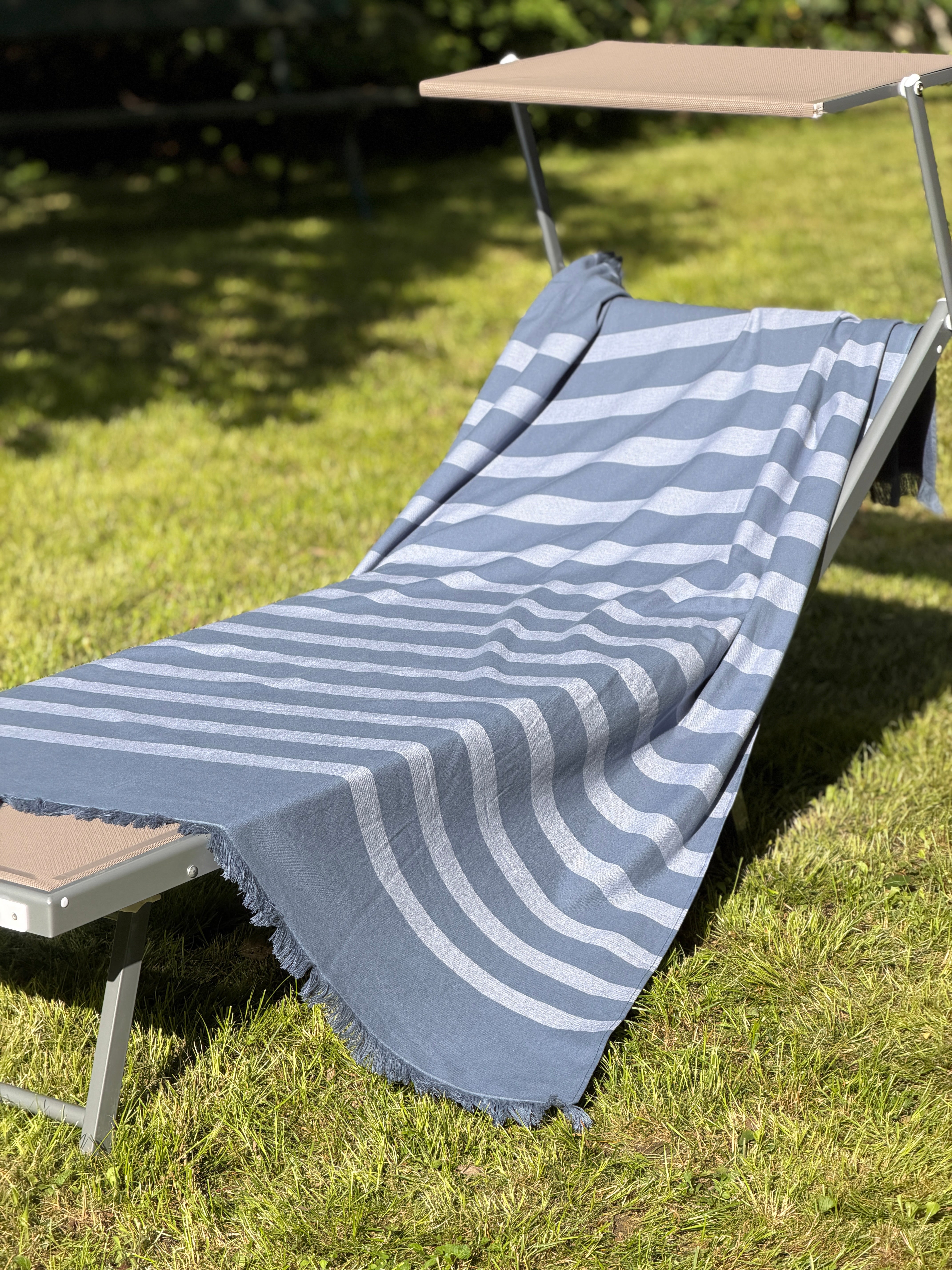 Telo Mare Spugna/Cotone PORTOFINO Denim Bagno Moreali Tessile Casa 100 x 180 Denim