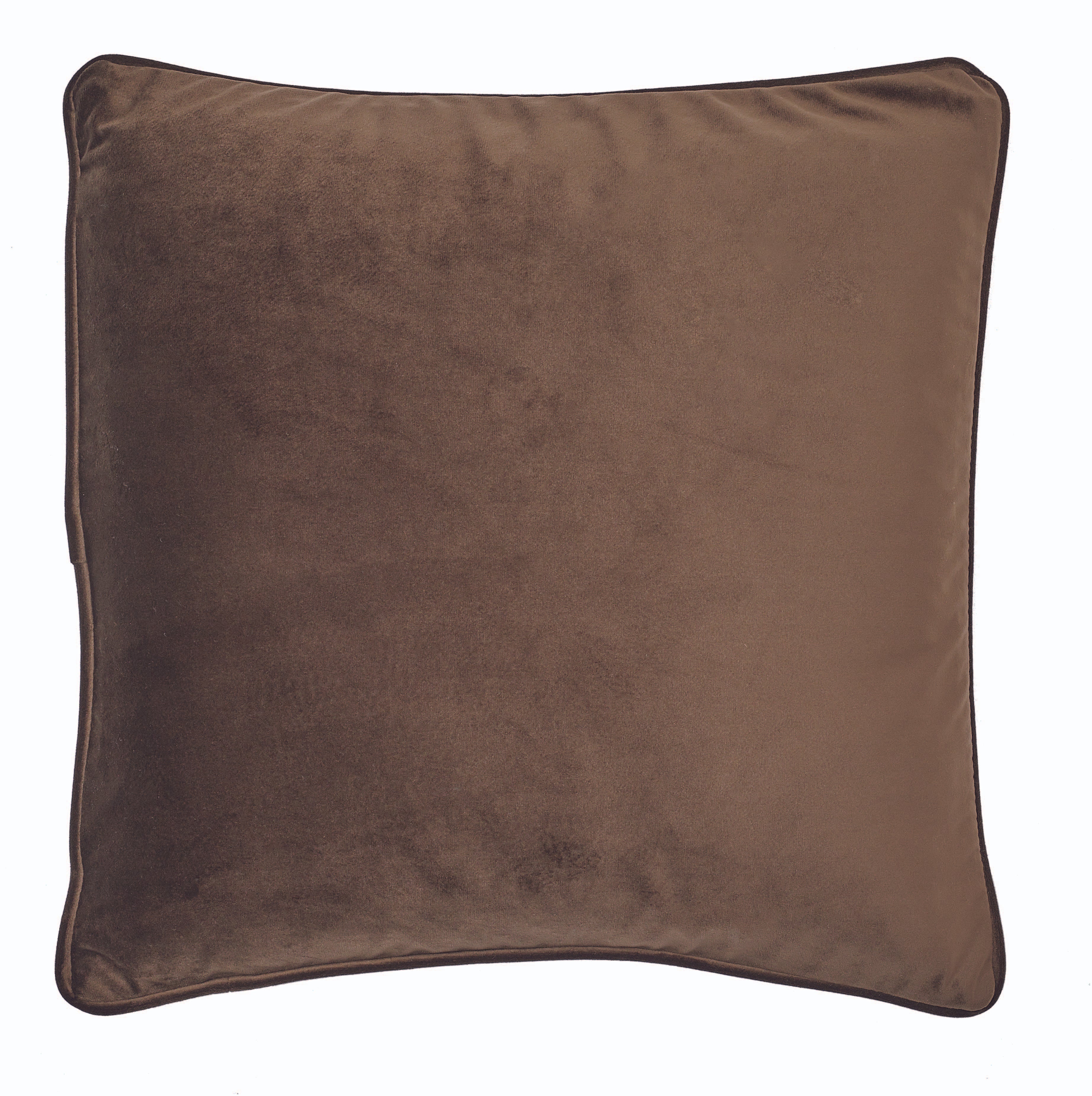 Fodera Cuscino Arredo Piping VELLUTO Made in Italy Soggiorno Moreali Tessile Casa 50 x 50 Cioccolato 2100