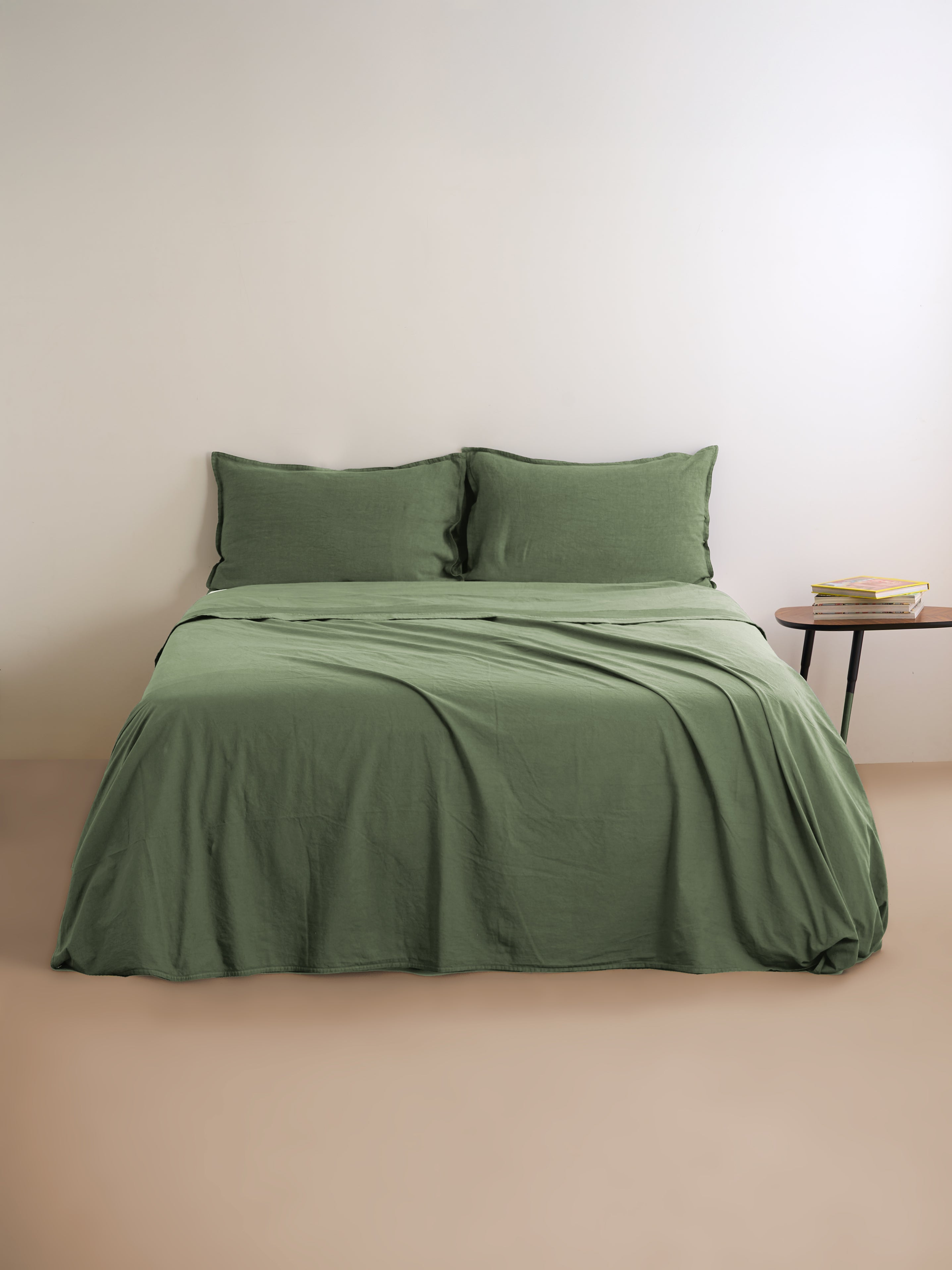 POPUP - Completo Lenzuola No-Stiro NIRANO LAB Singolo Letto Moreali Tessile Casa Singolo Verde