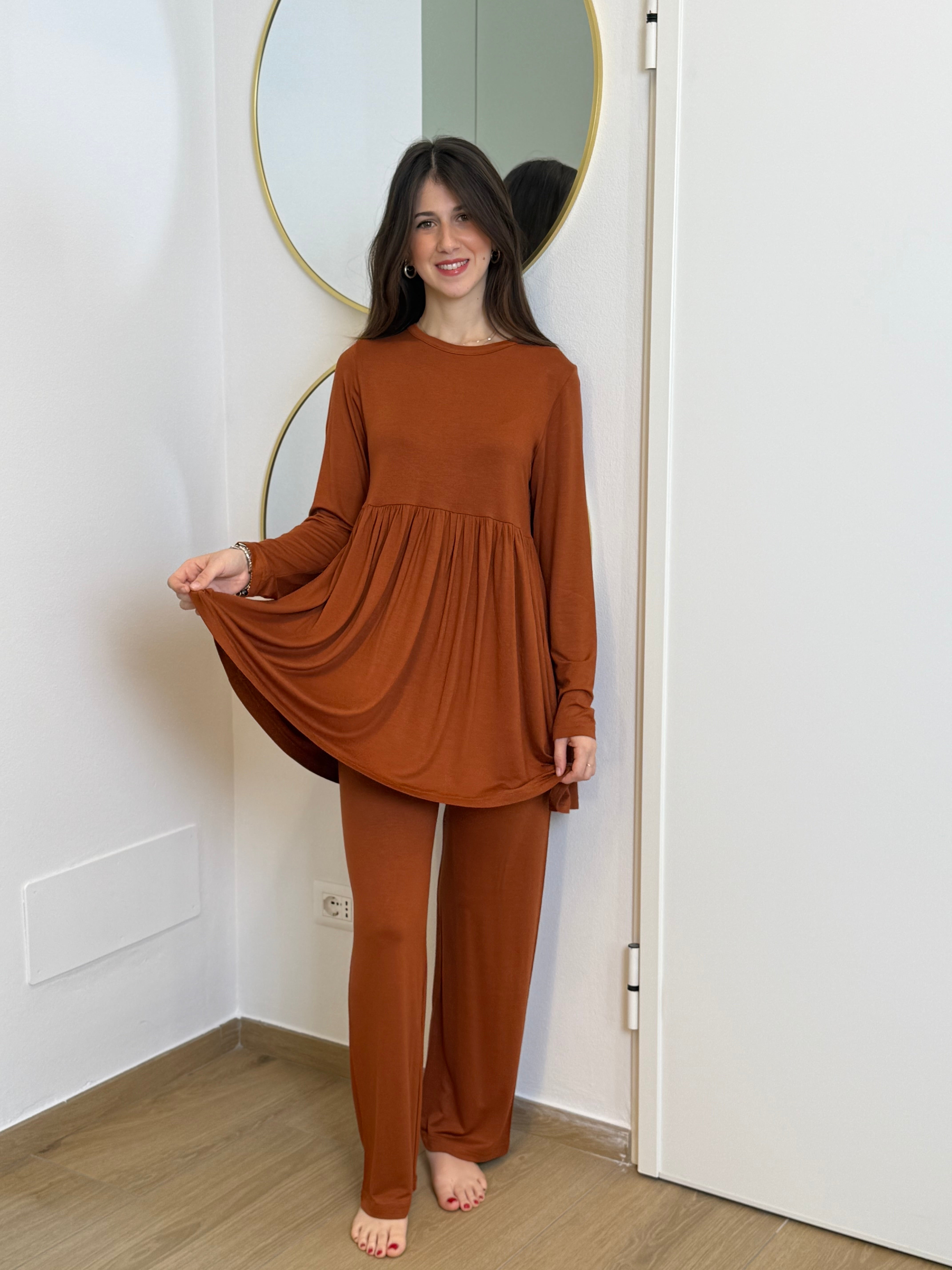 Pigiama Donna Taglio Sartoriale Abbigliamento Moreali Tessile Casa S Coccio