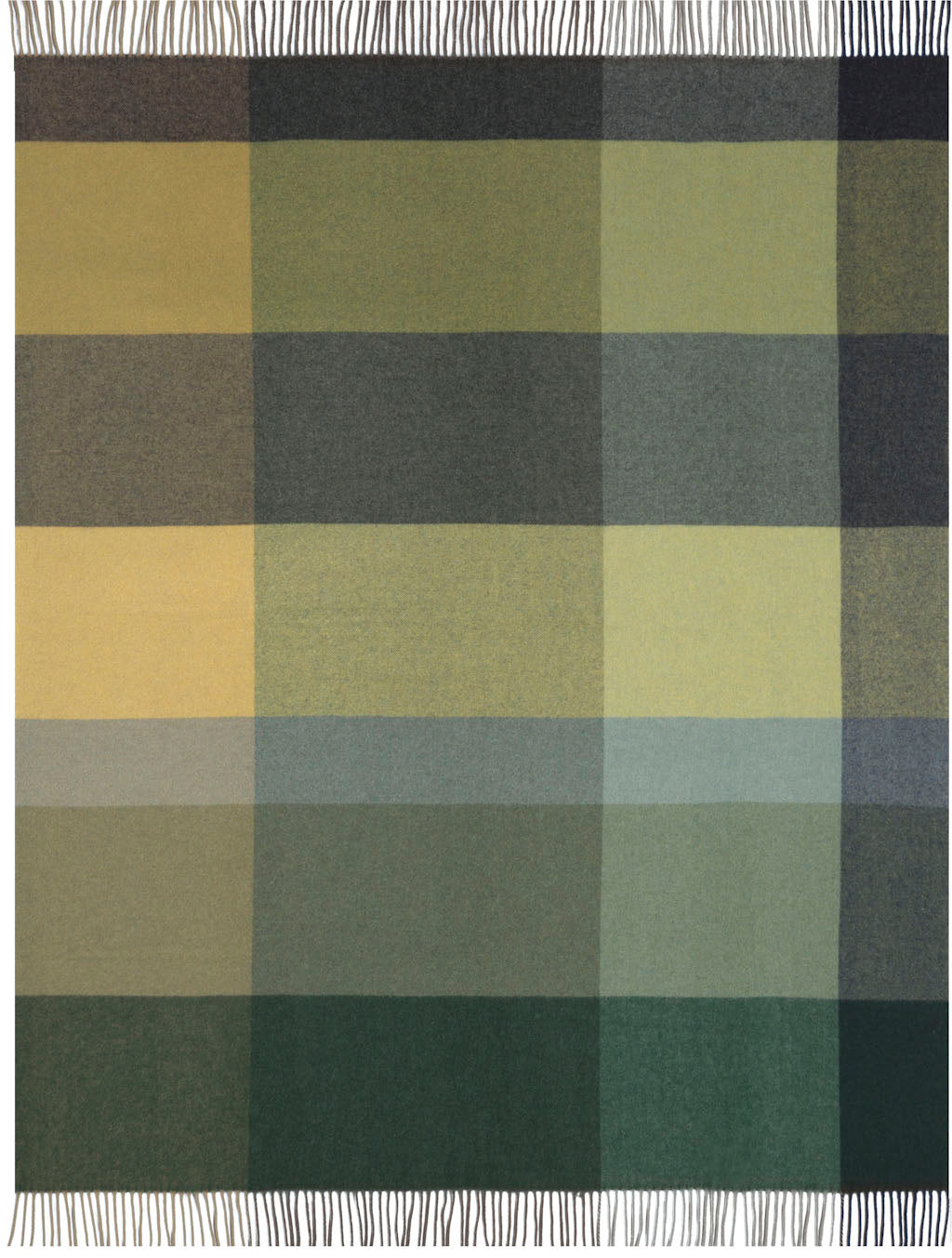 Plaid Cachemire Quadri Palette Soggiorno Borbo 130 x 170 Green