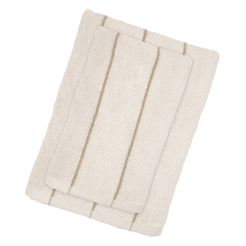 Set Asciugamani Tinto Filo SMART Bagno Fazzini 100 x 50 / 50 x 38 Off White/Tan
