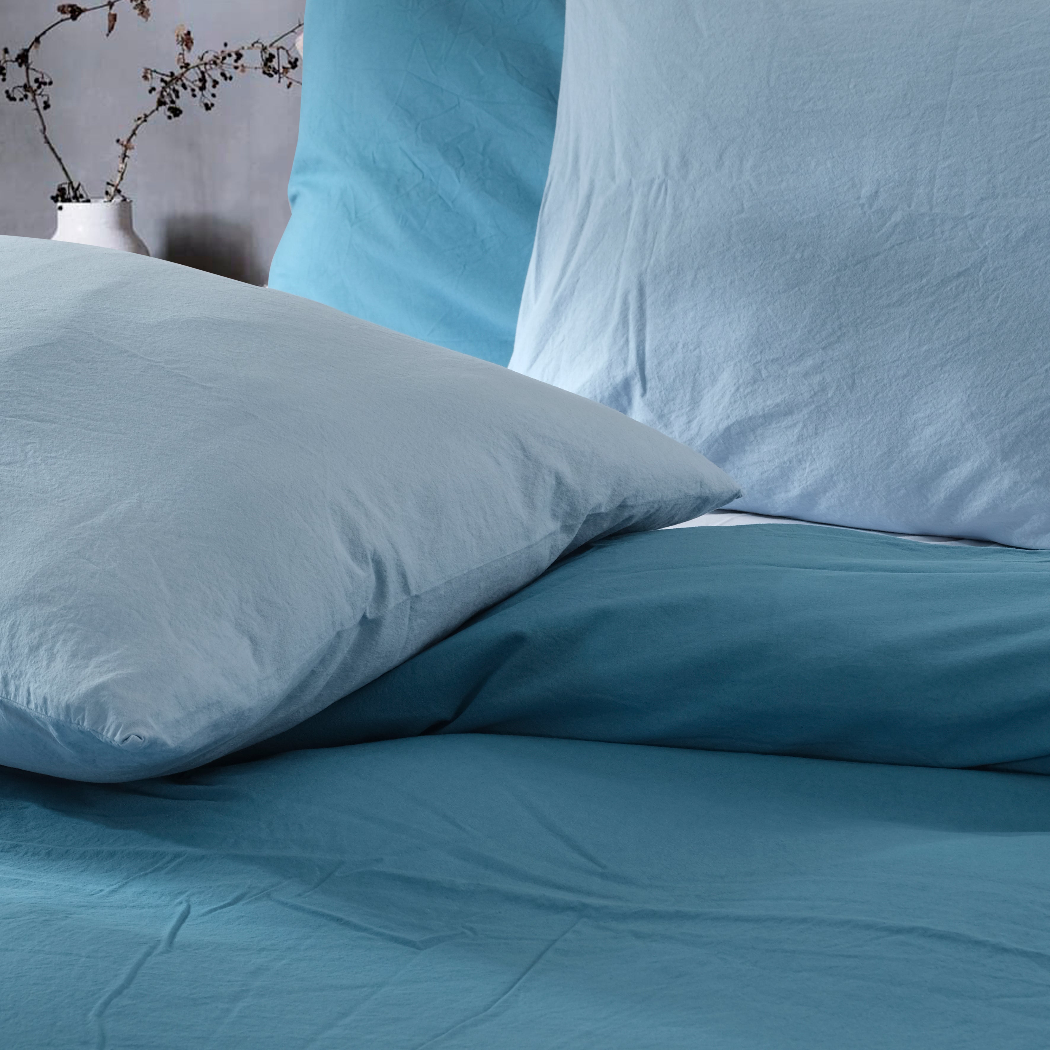 FINE SERIE Parure Copripiumino No-Stiro ESSENZIALE Singolo Letto Moreali Tessile Casa