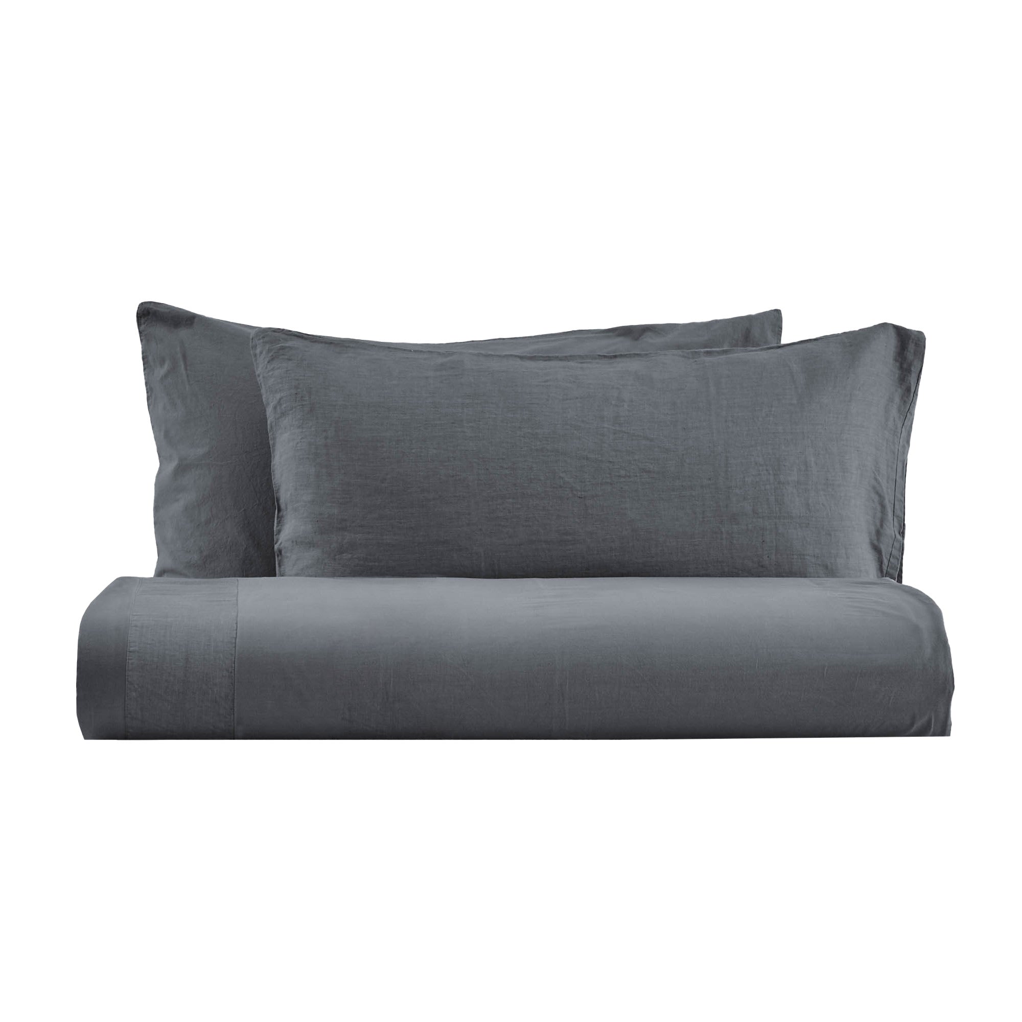 Parure Lenzuola No-Stiro NIRANO LAB Letto Moreali Tessile Casa Matrimoniale Antracite